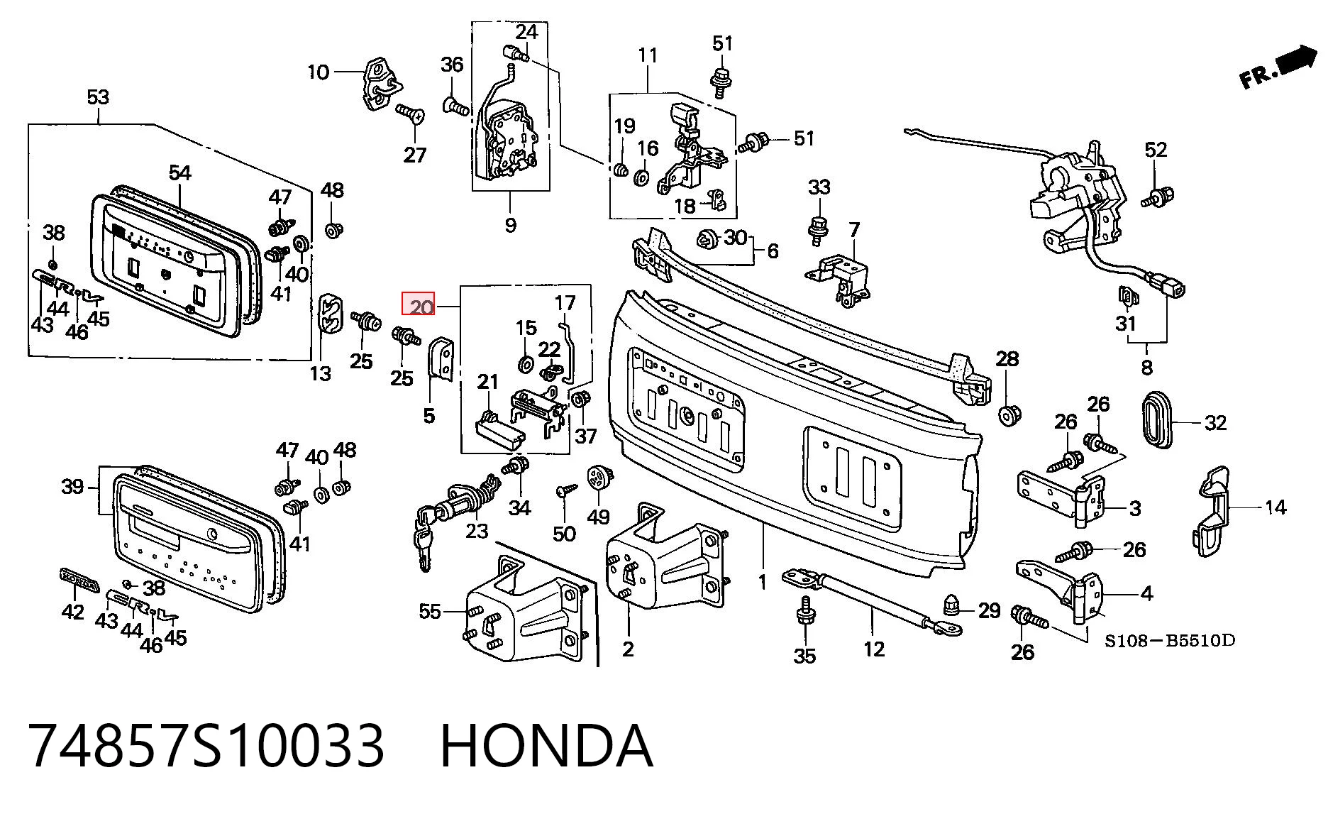 74857S10033 Honda 