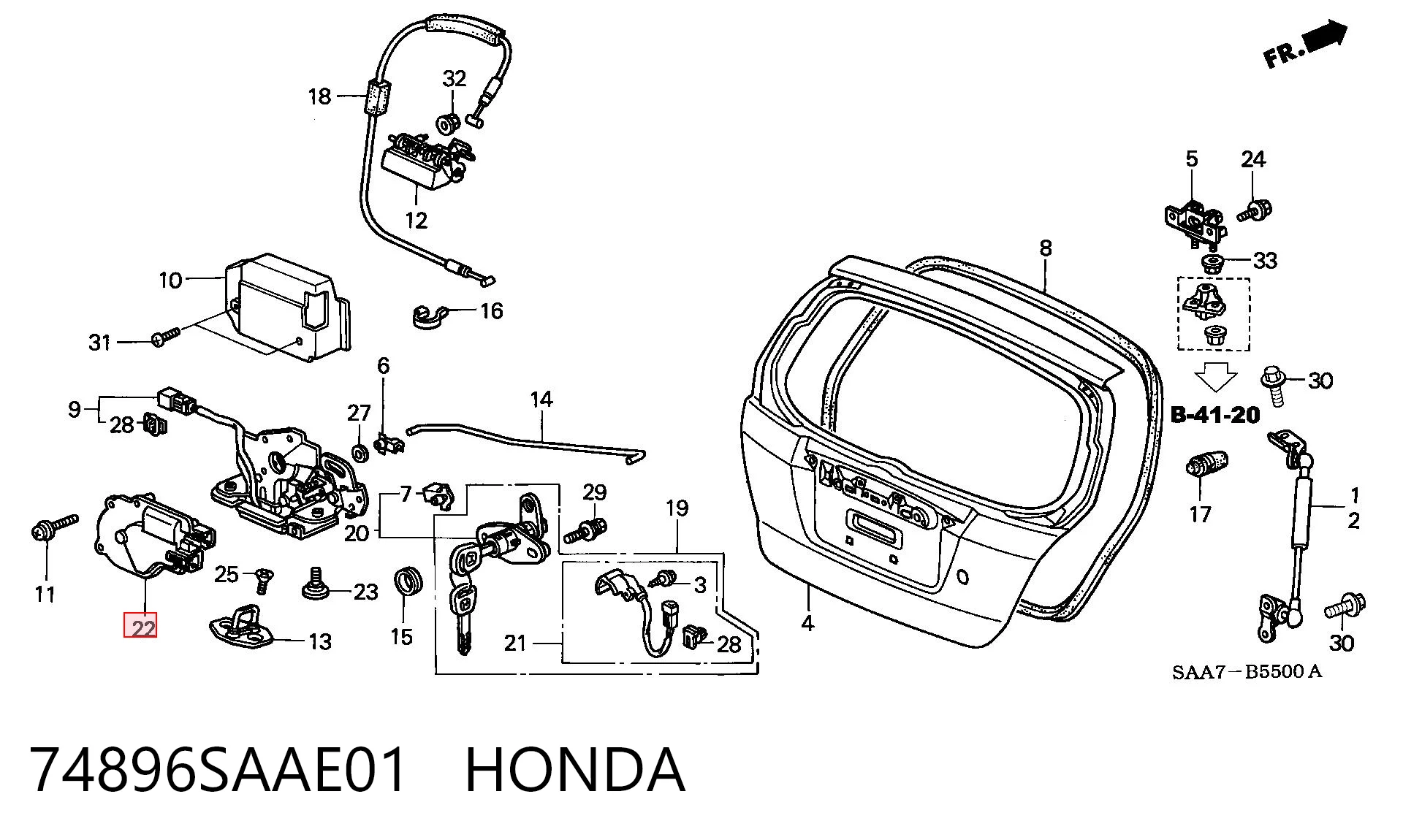 74896SAAE01 Honda 