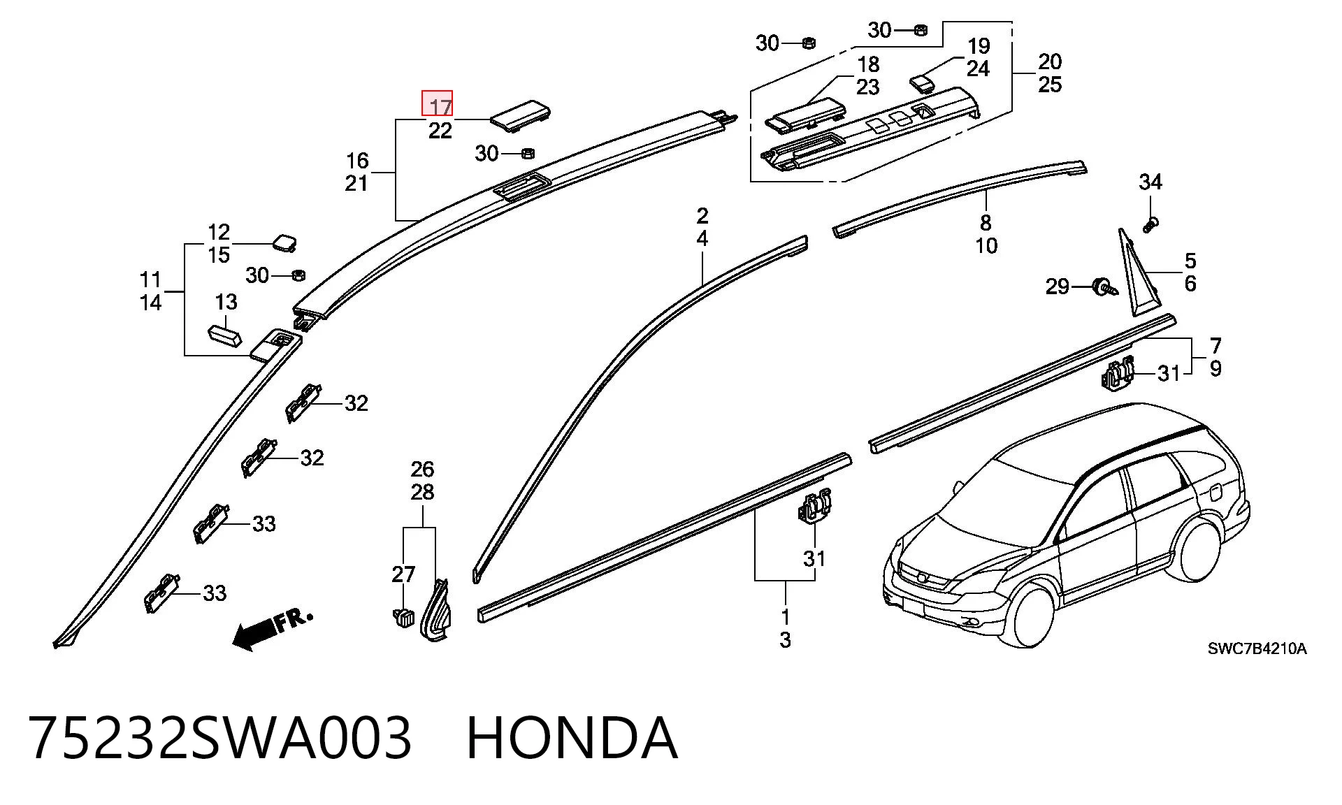 75232SWA003 Honda 