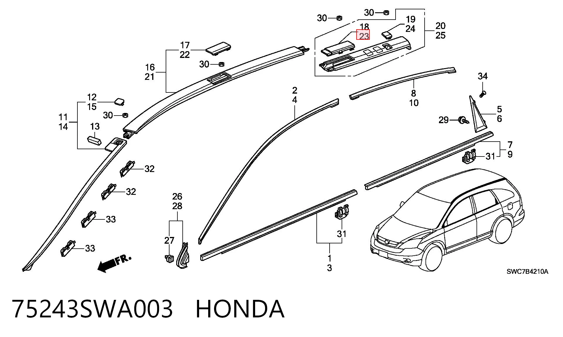 75243SWA003 Honda 