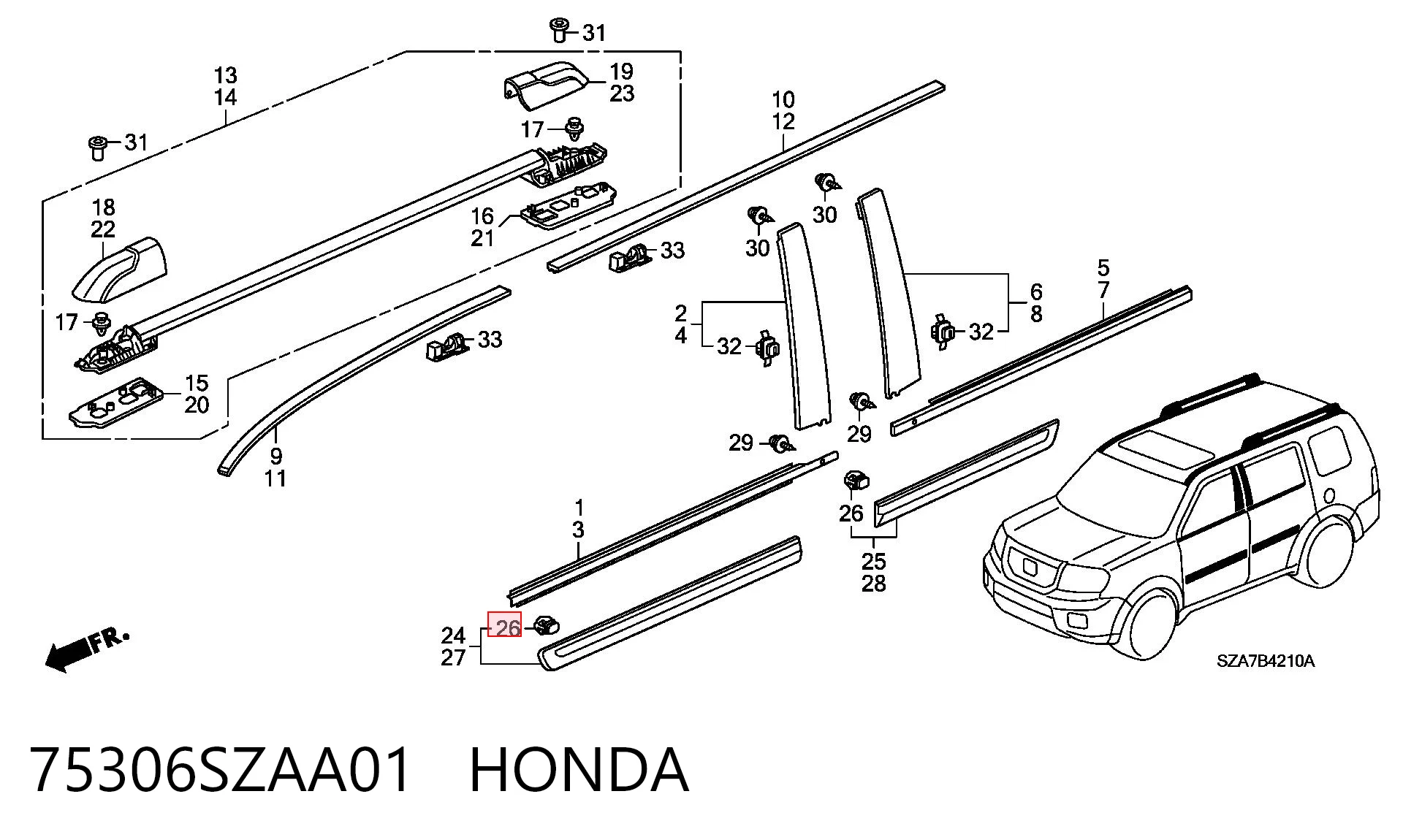 75306SZAA01 Honda 