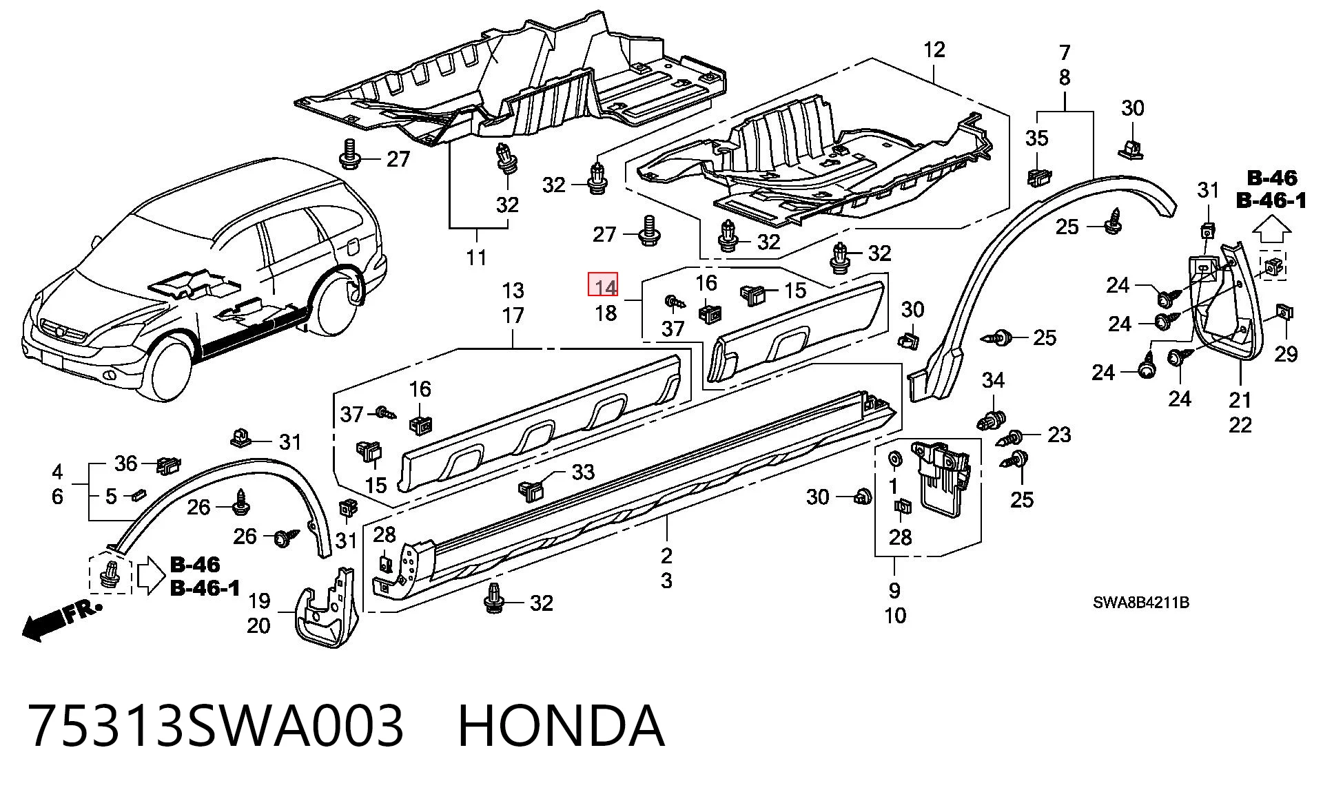 75313SWA003 Honda 