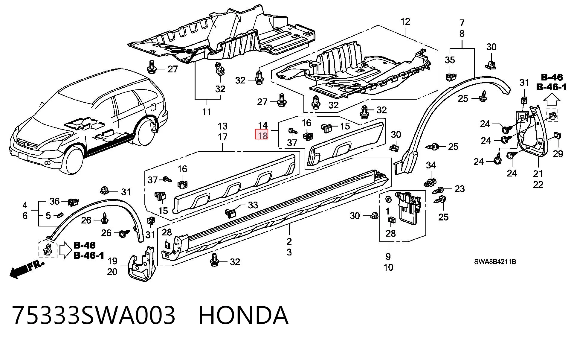 75333SWA003 Honda 