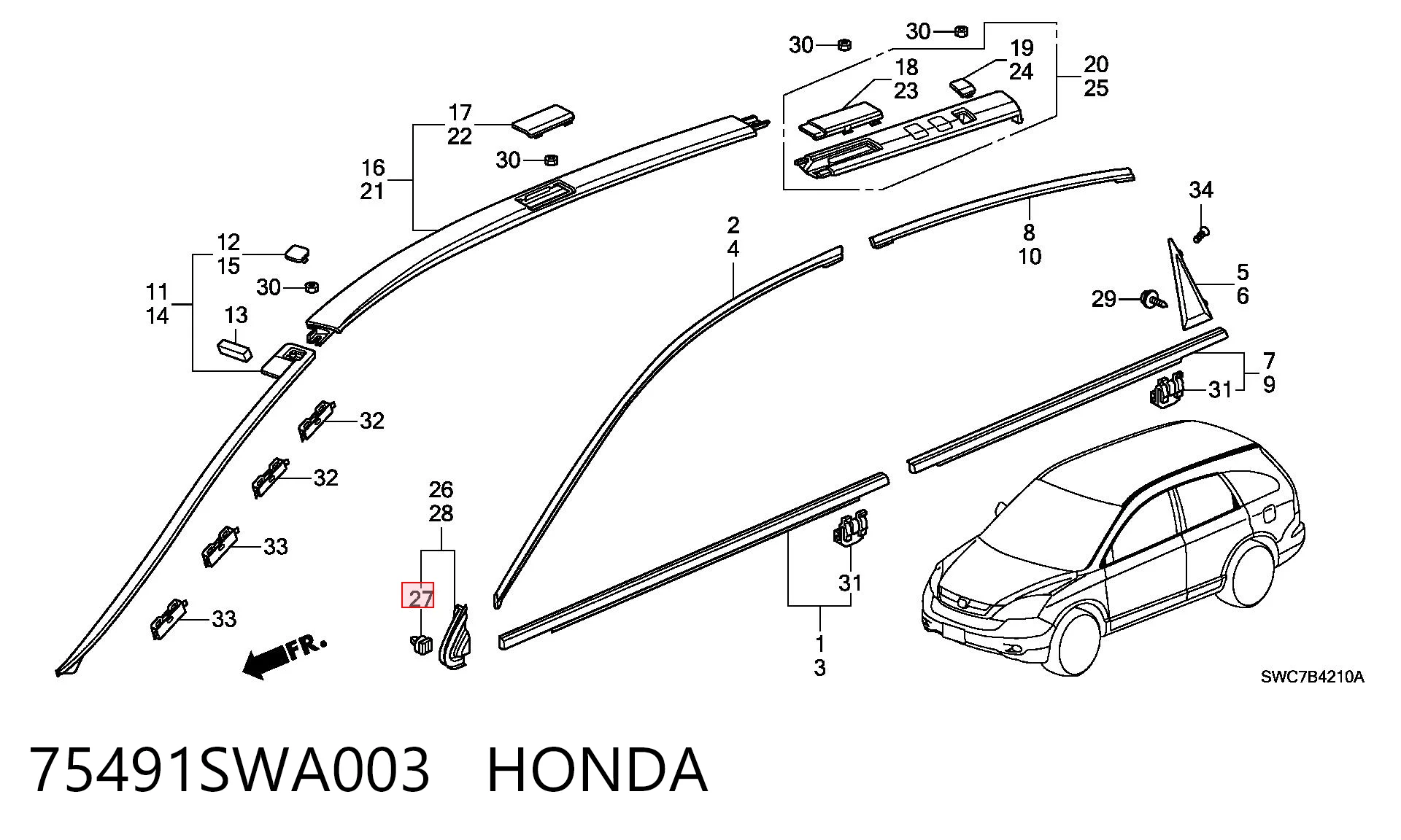75491SWA003 Honda 