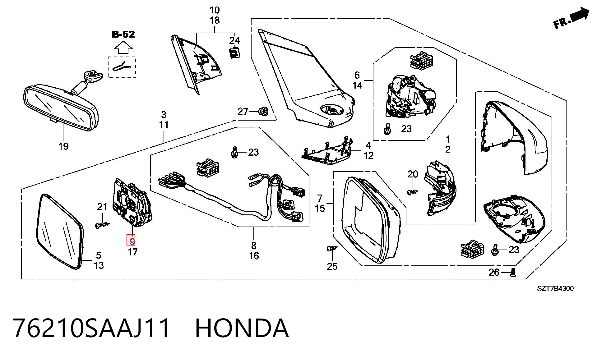 76210SAAJ11 Honda 