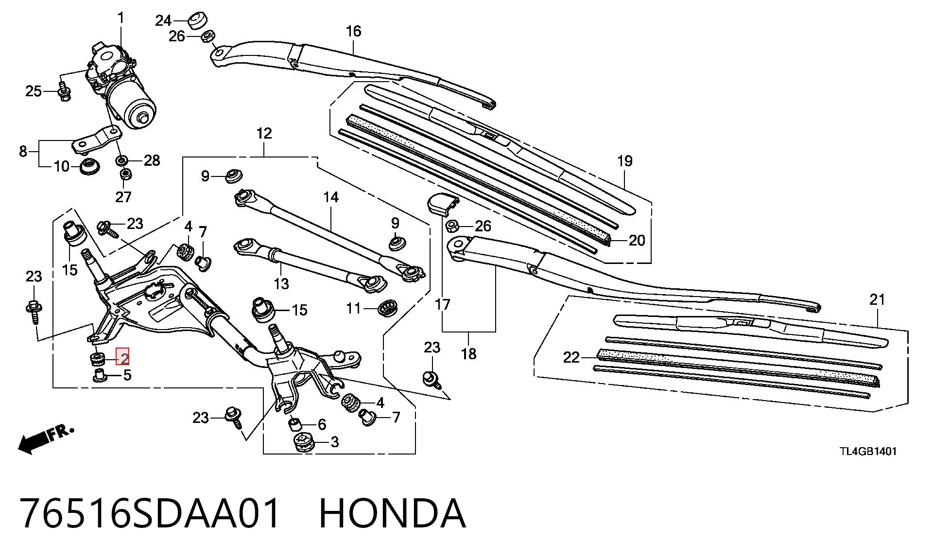 76516SDAA01 Honda