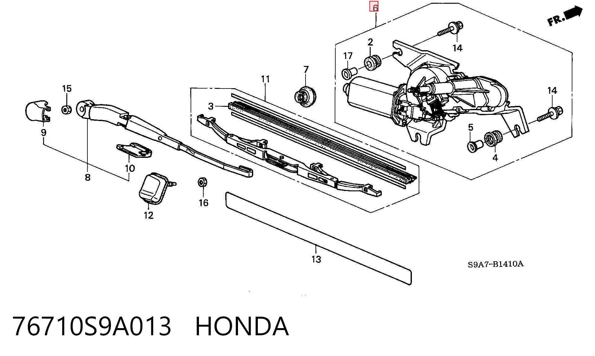 76710S9A013 Honda 