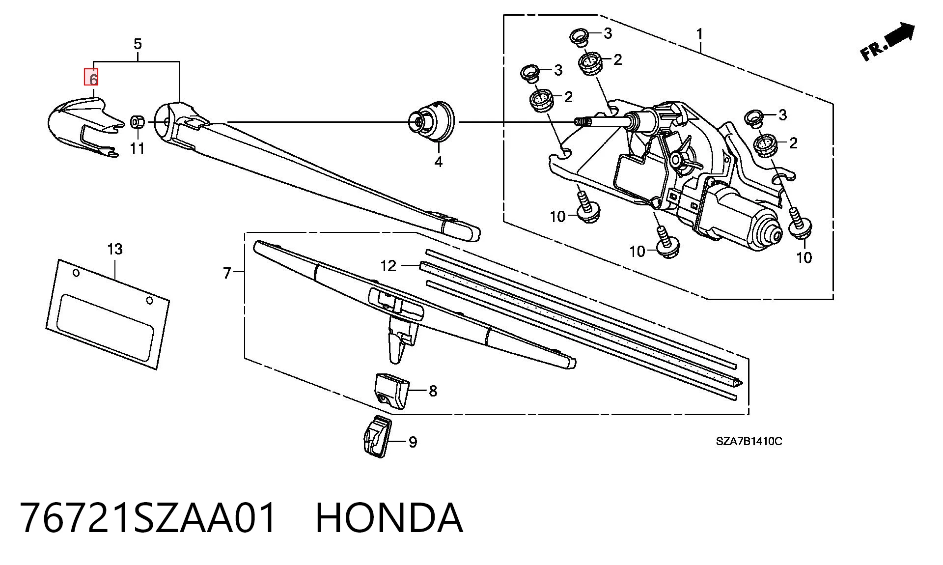 76721SZAA01 Honda 