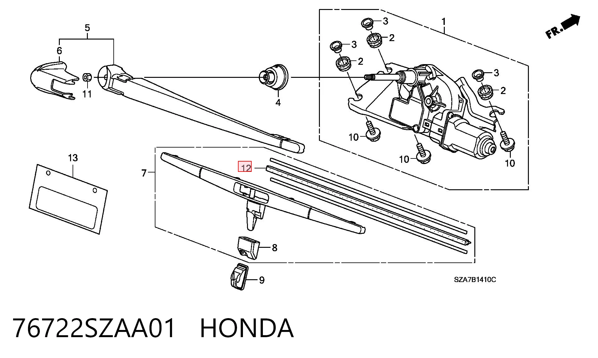 76722SZAA01 Honda 
