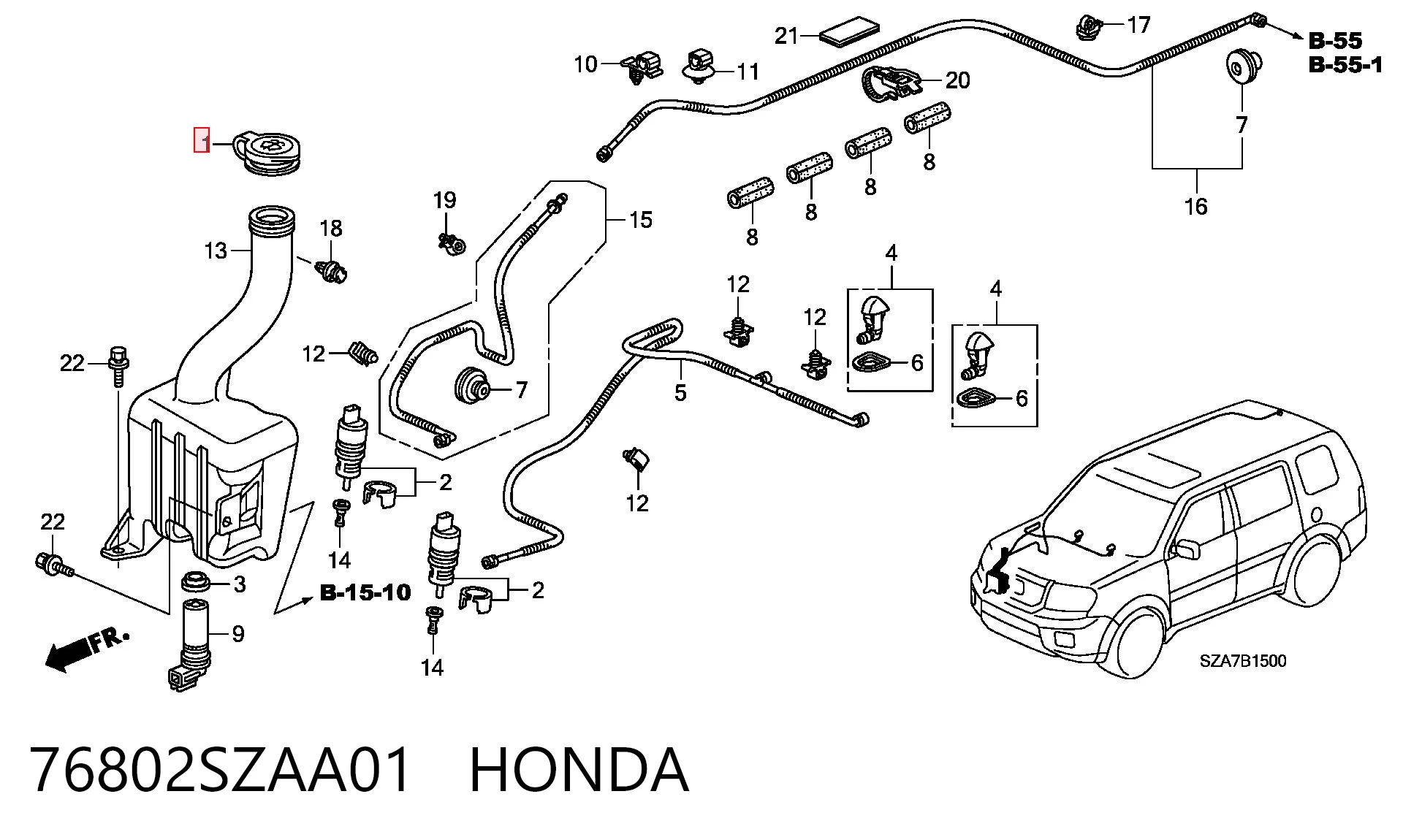 76802SZAA01 Honda 