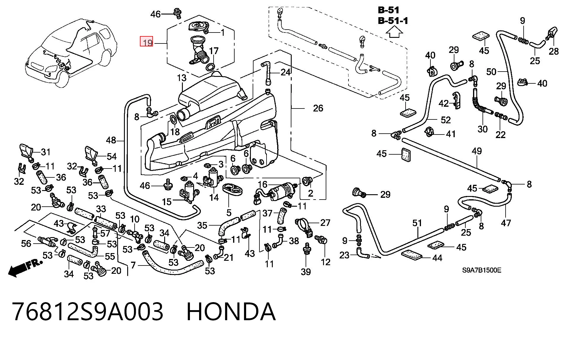 76812S9A003 Honda 
