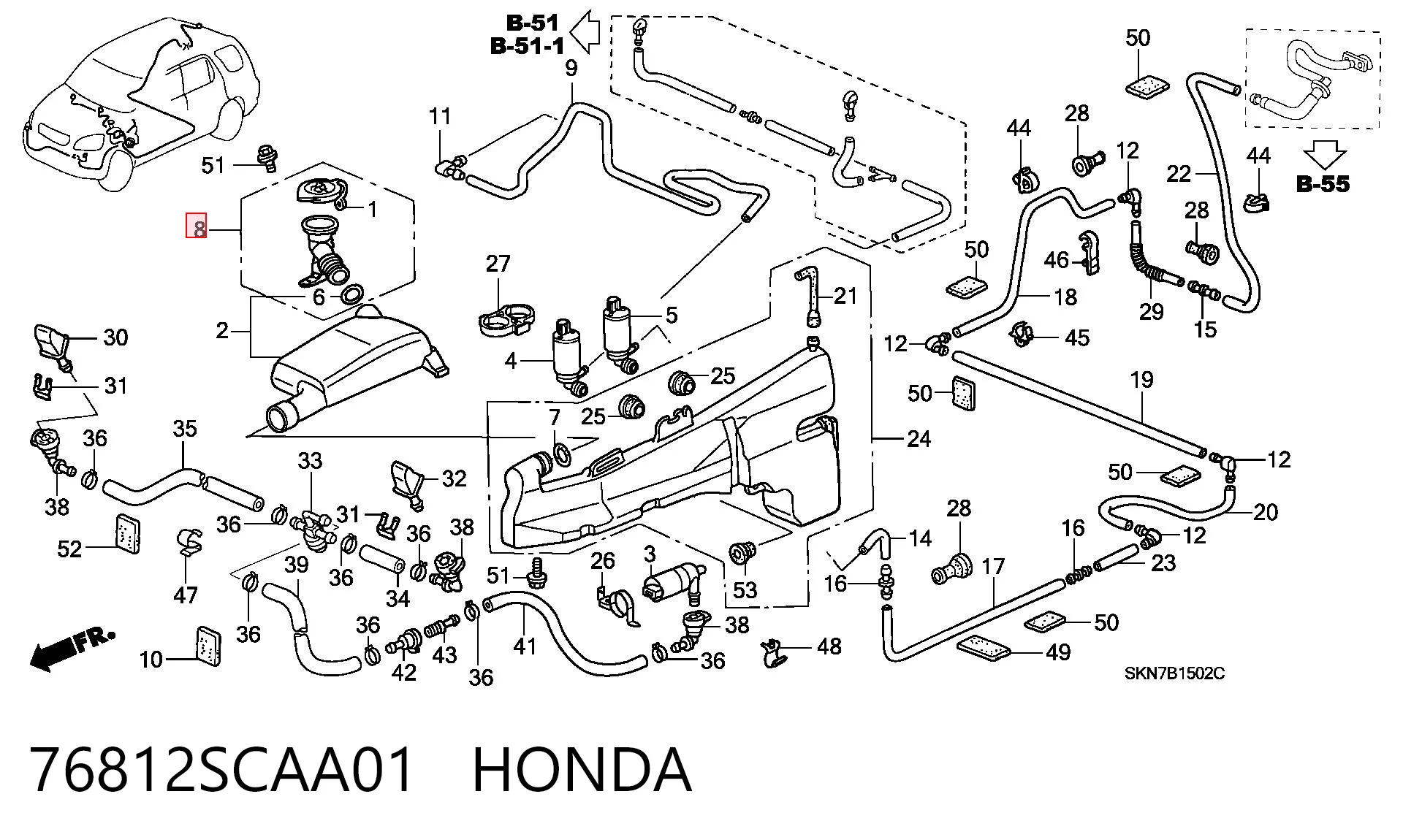 76812SCAA01 Honda 