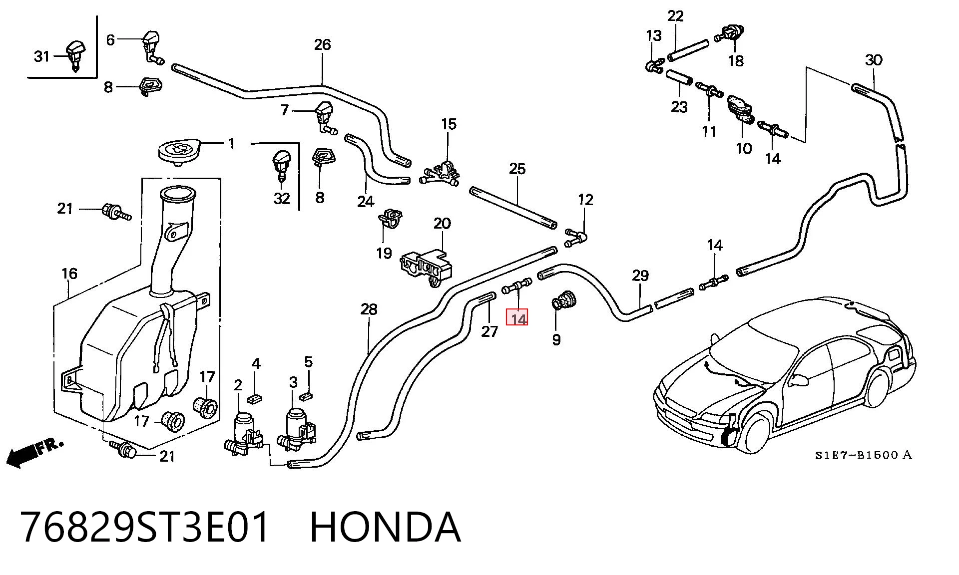 76829ST3E01 Honda 