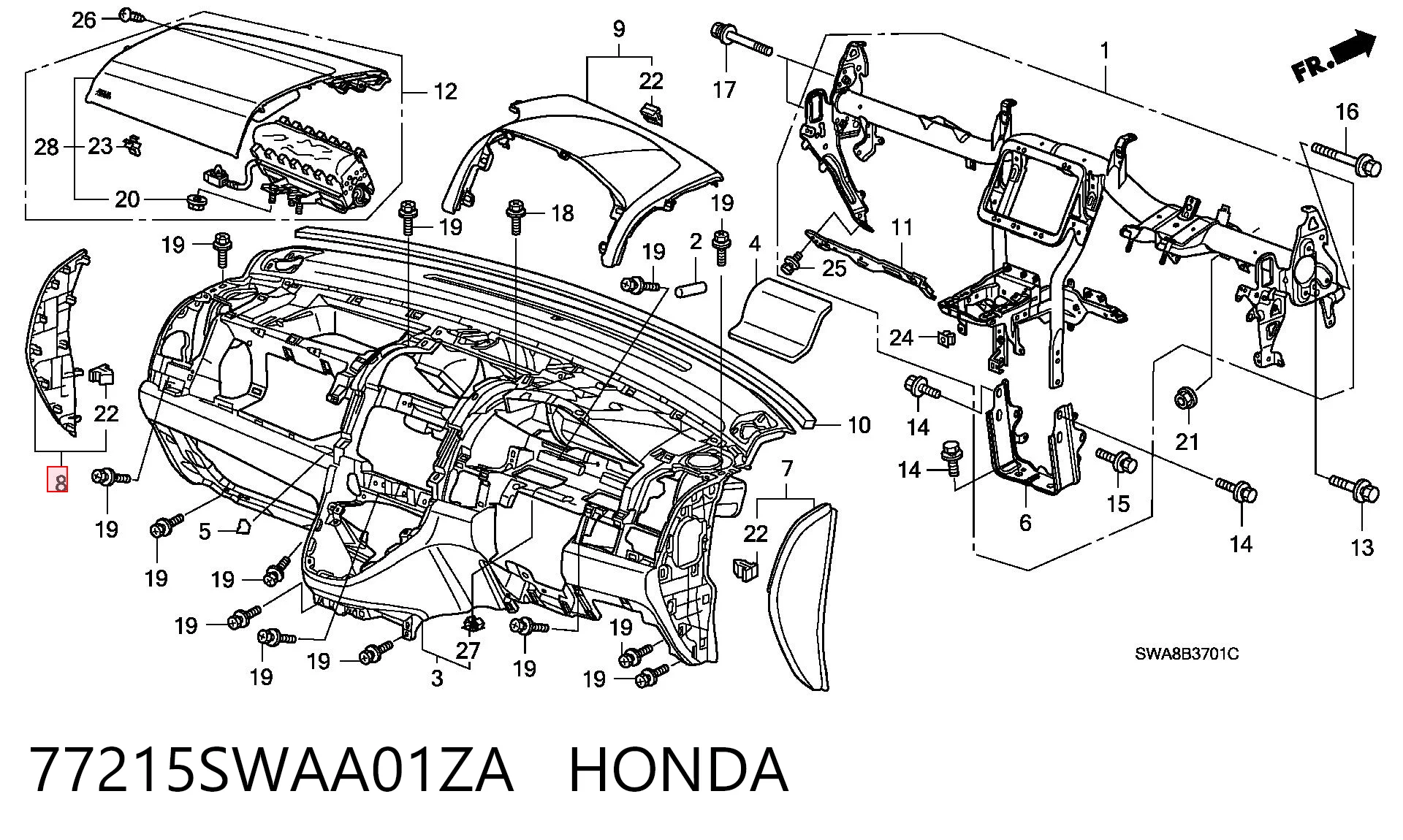 77215SWAA01ZA Honda 