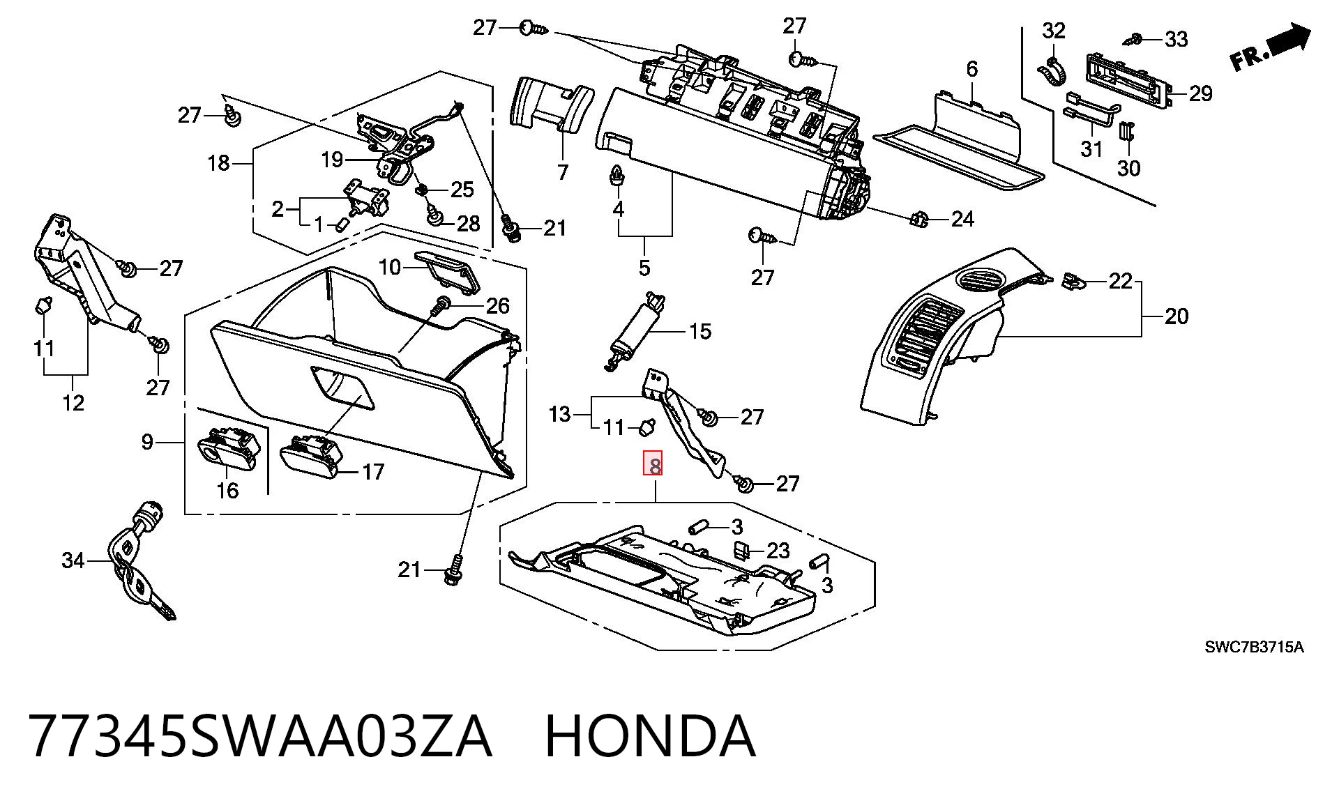 77345SWAA03ZA Honda 