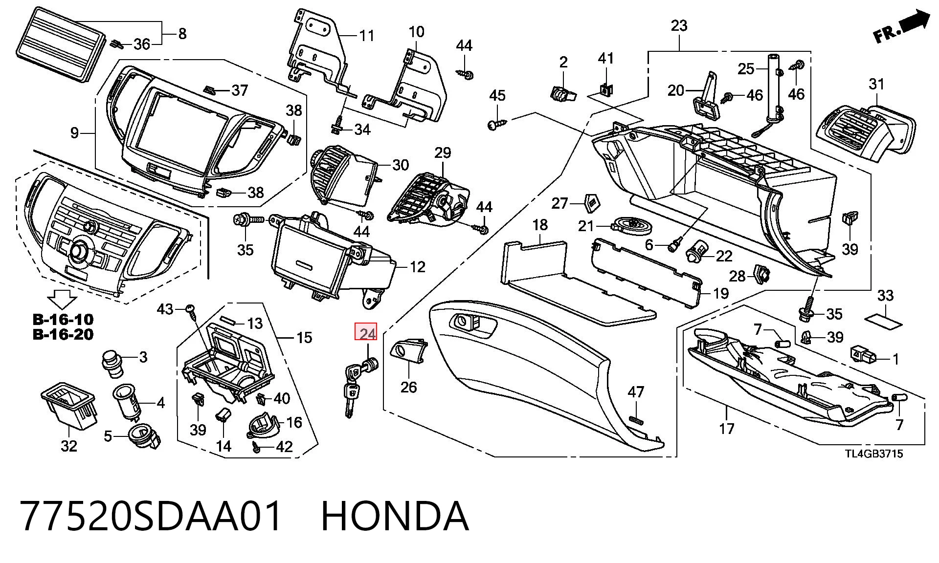 77520SDAA01 Honda 