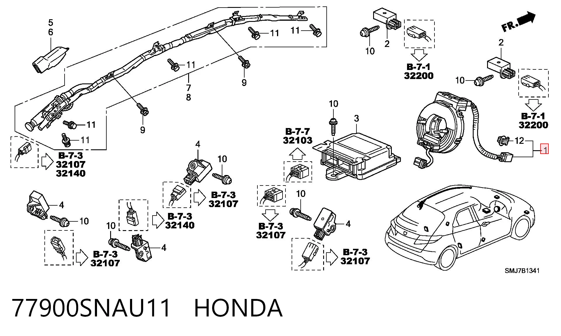 Купити Шлейф керма Honda Civic VIII FD, FA