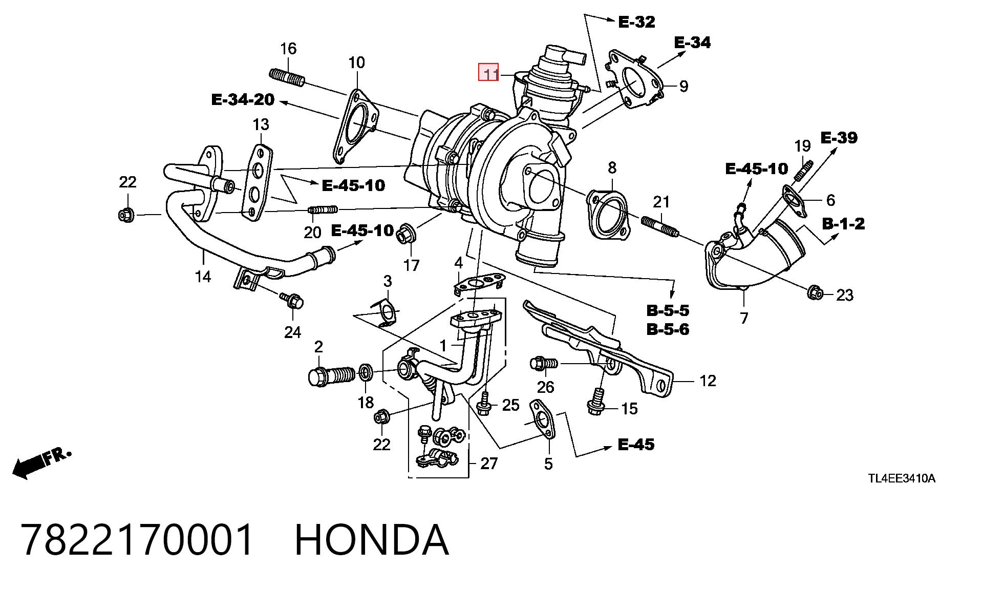 Турбіна Honda Accord VIII седан (CU) (2008 - 2015) ціна, від 240.72 USD
