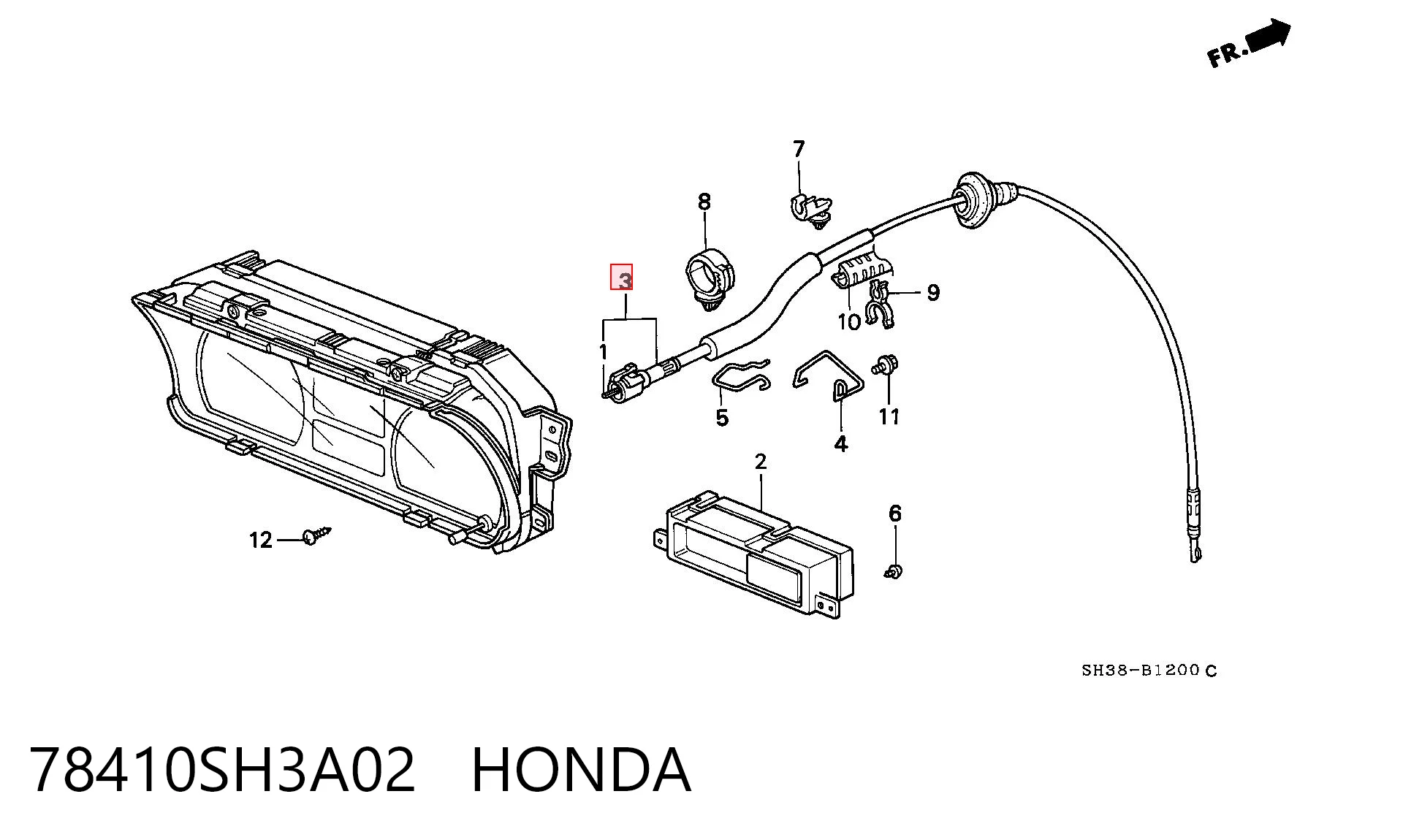 Купити Трос спідометра Honda Civic IV ED, EF