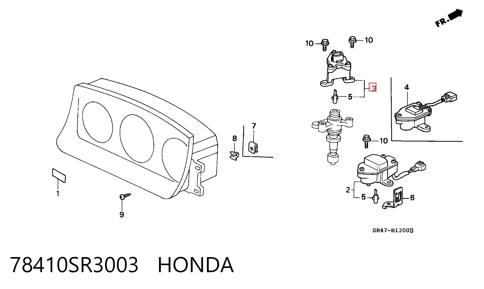78410SR3003 Honda Датчик швидкості спідометра