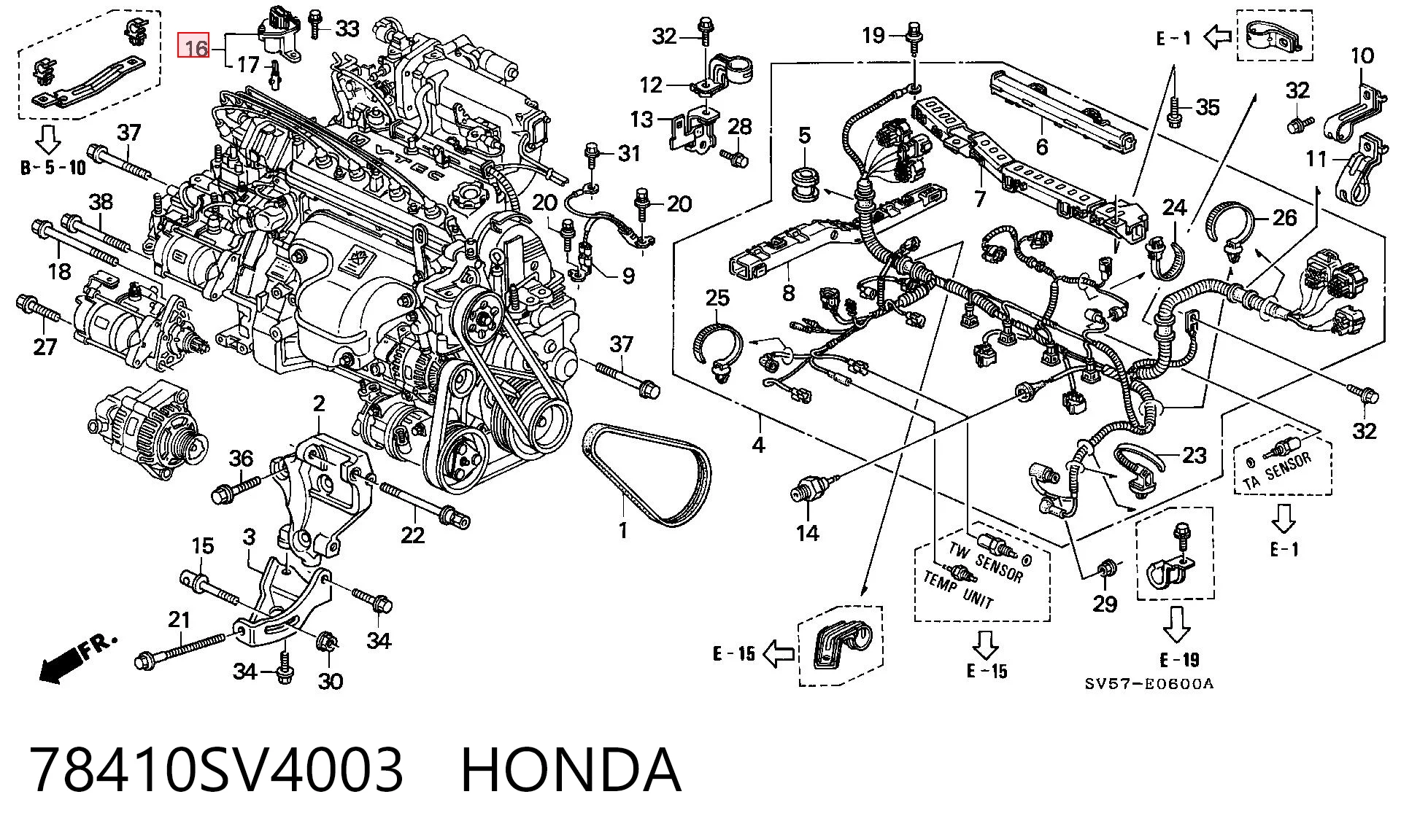 Датчик швидкості Honda Accord V седан (CE, CF) (1996 - 1998) ціна, від 7.55 USD