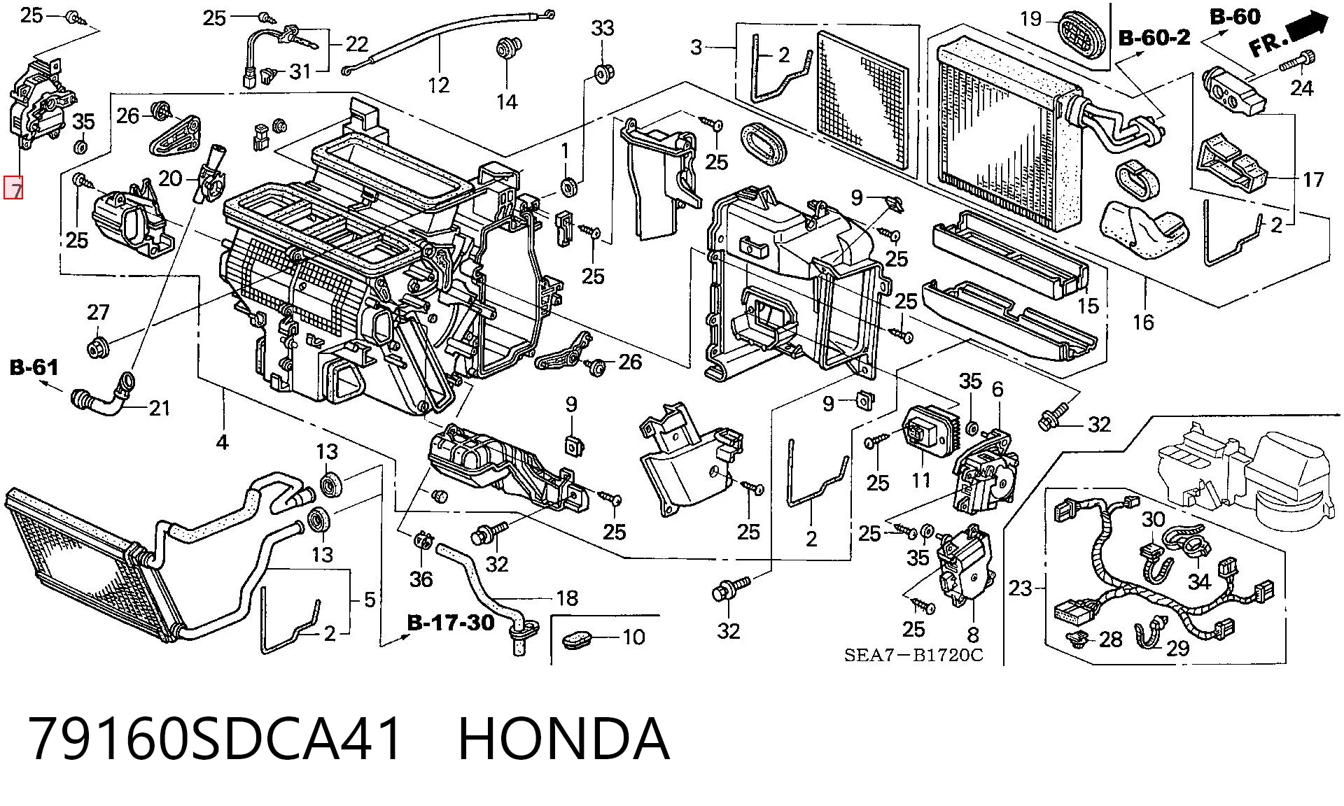 79160SDCA41 Honda Електромотор пічки