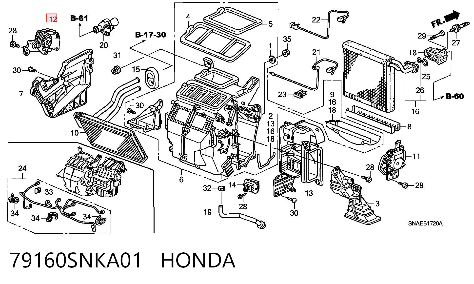 79160SNKA01 Honda 
