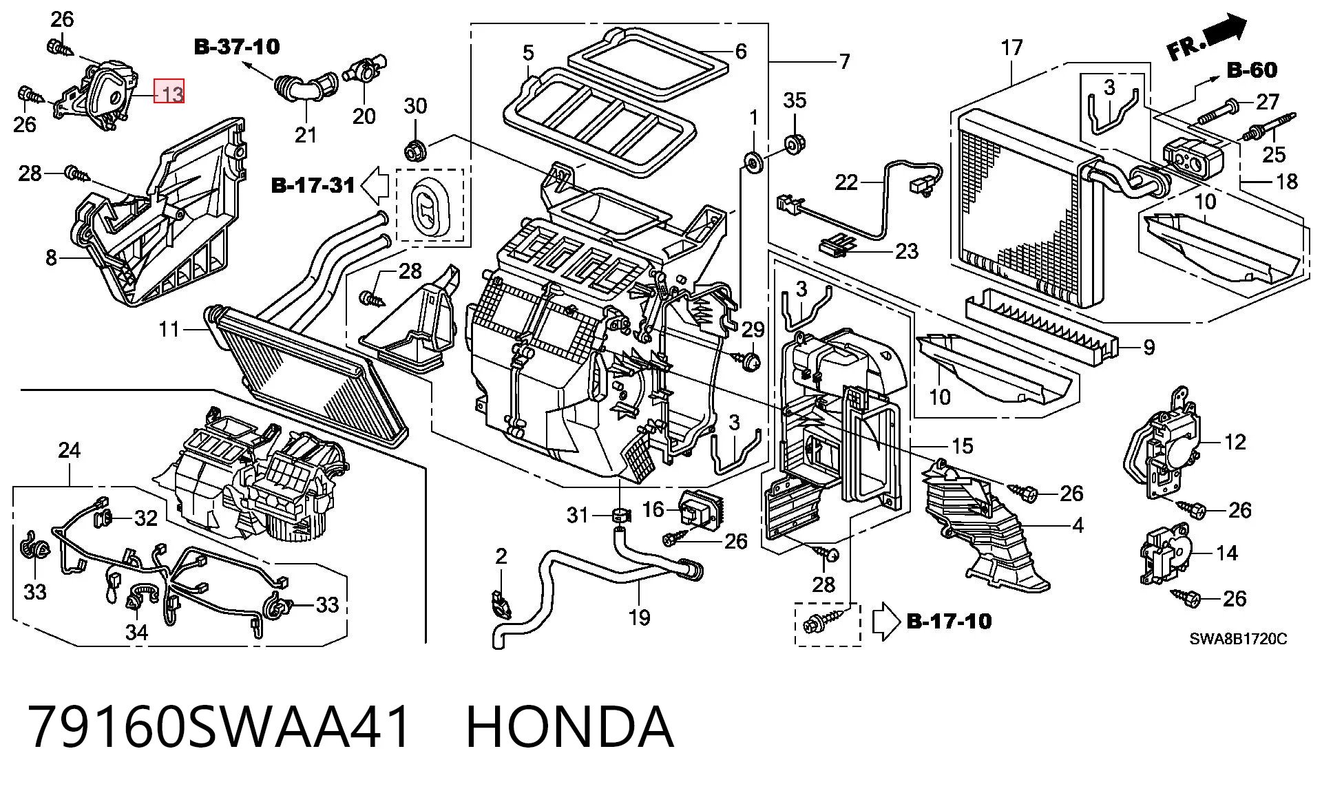 79160SWAA41 Honda 