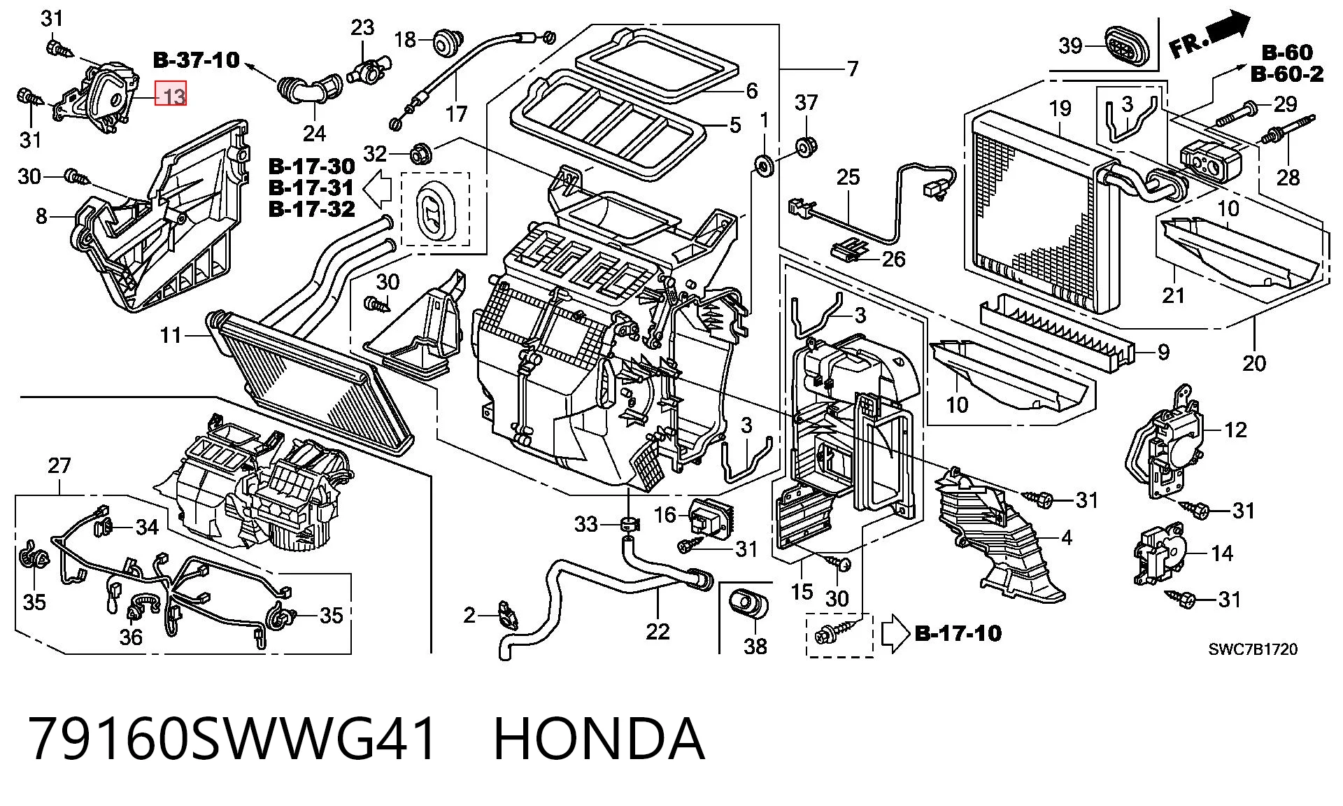 79160SWWG41 Honda 