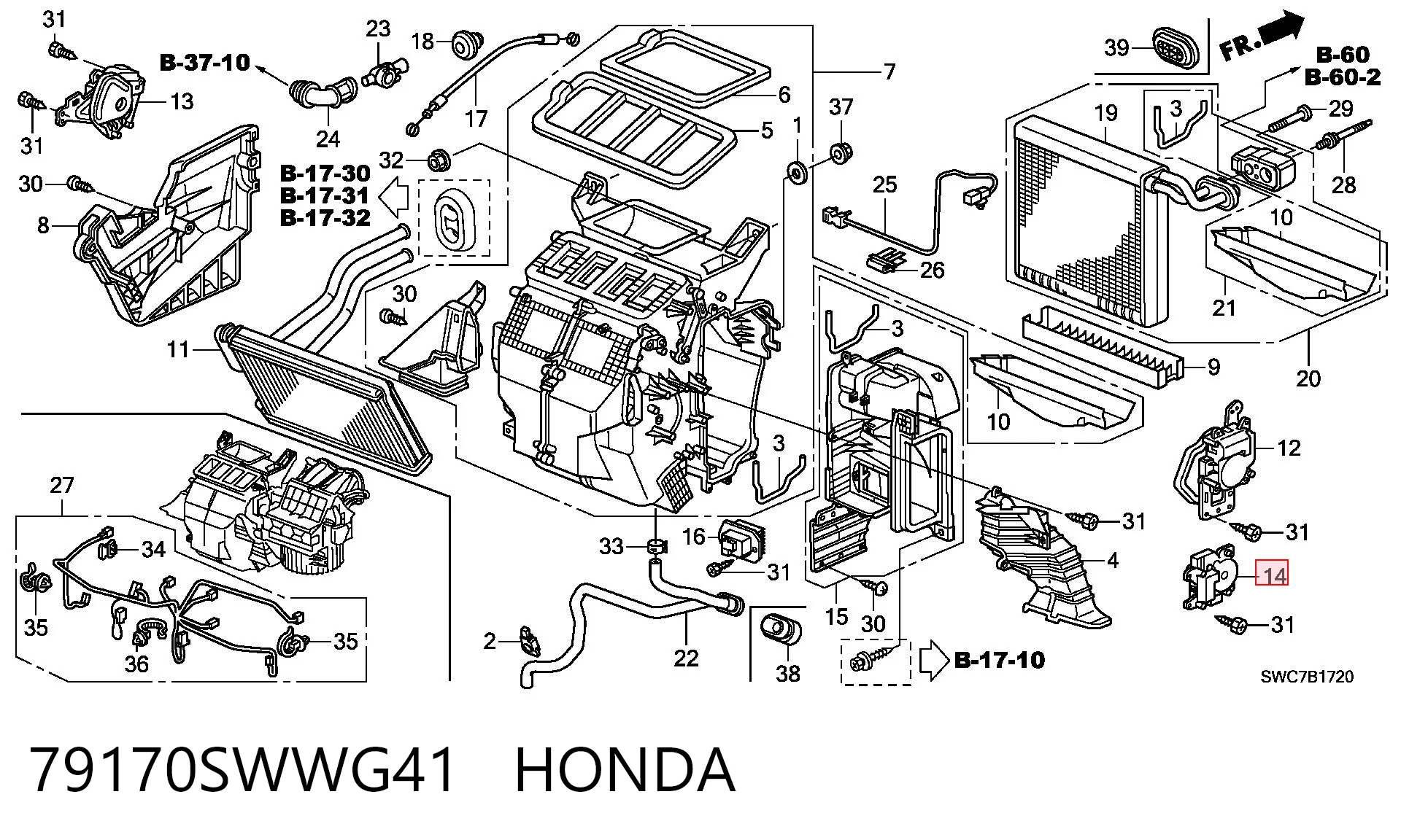 79170SWWG41 Honda 