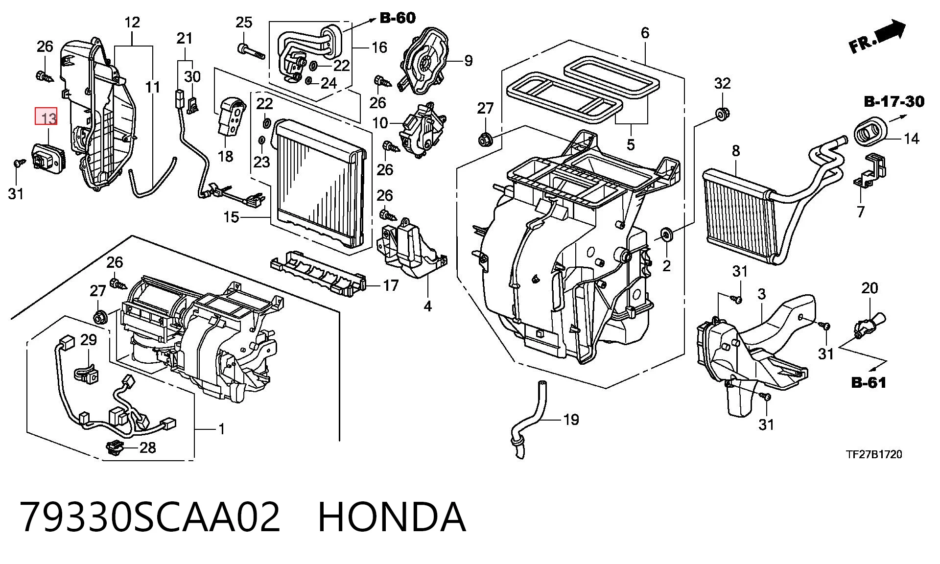 79330SCAA02 Honda Регулятор оборотів пічки
