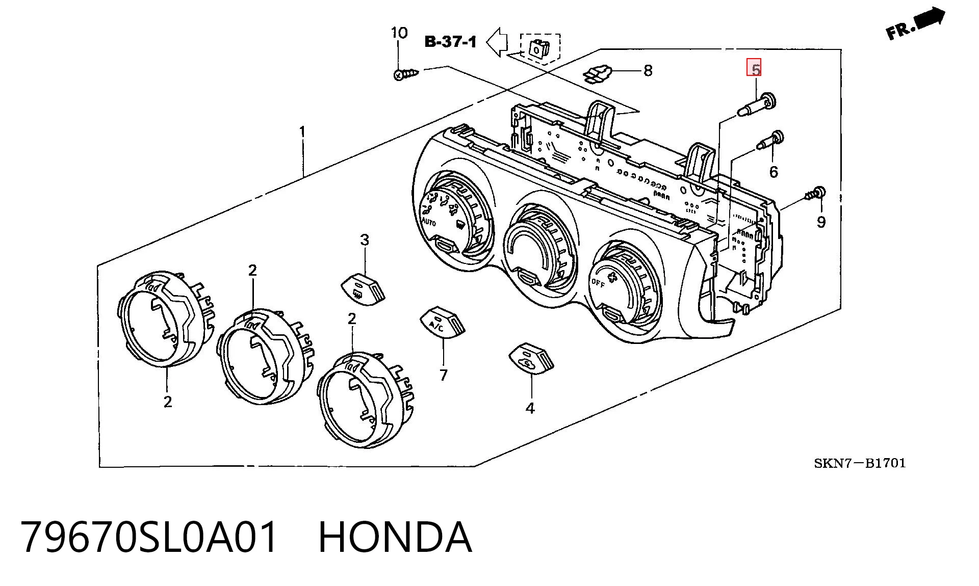 79670SL0A01 Honda 