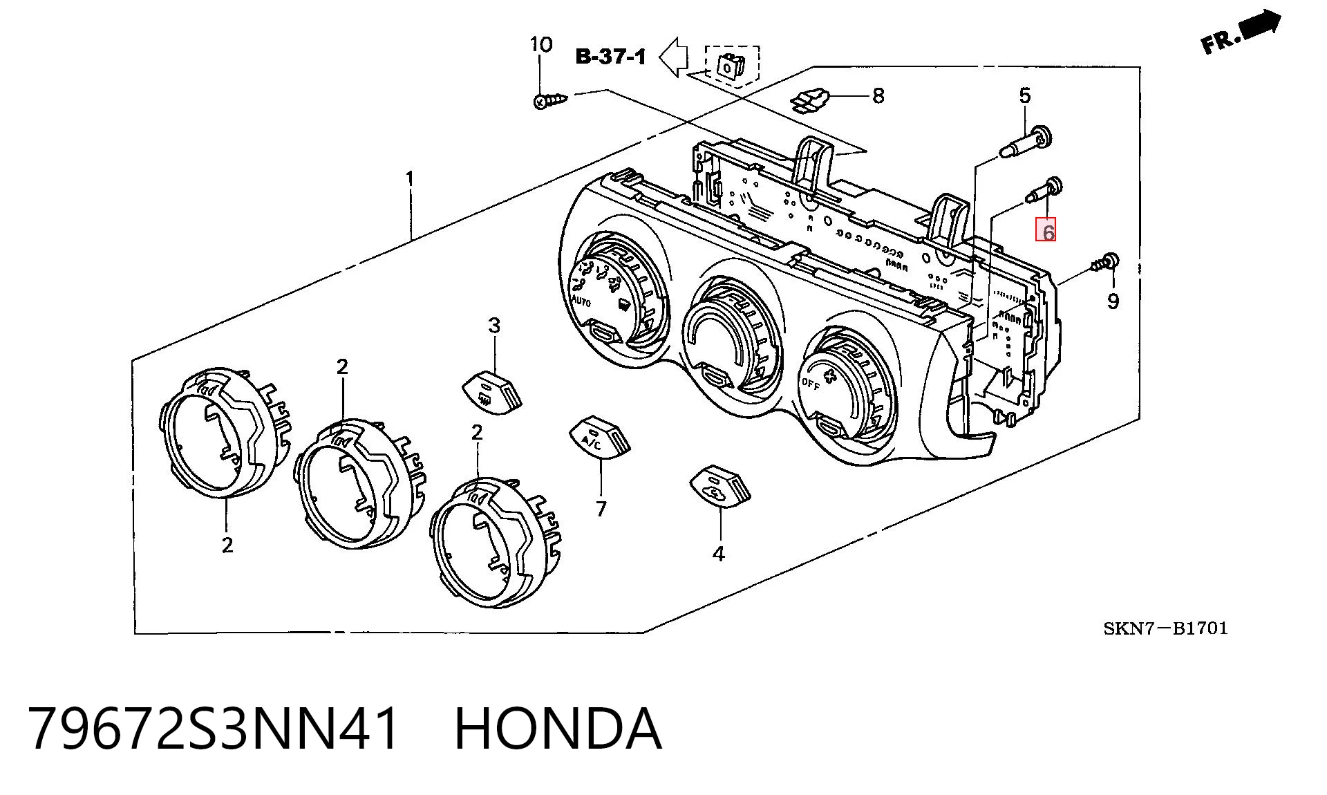 79672S3NN41 Honda 