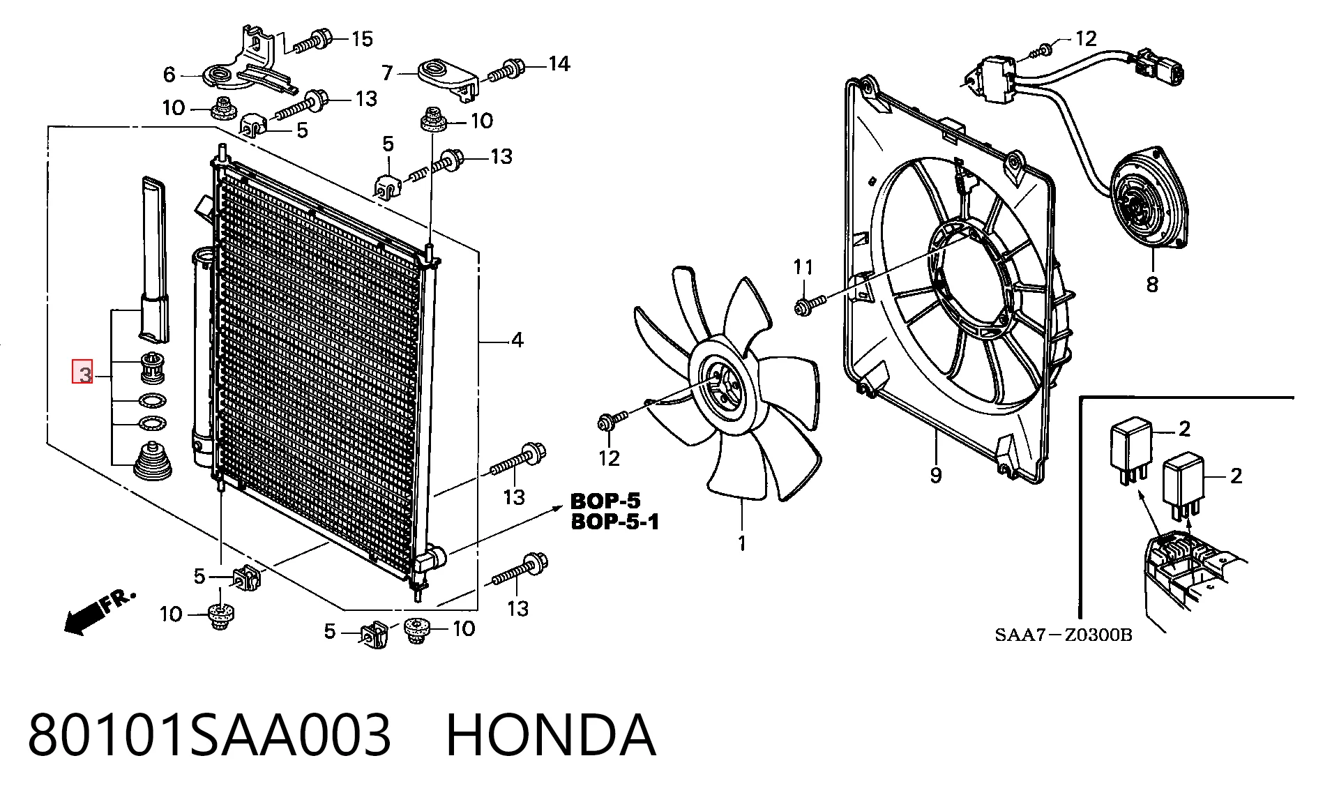 80101SAA003 Honda Ресивер-осушувач кондиціонера