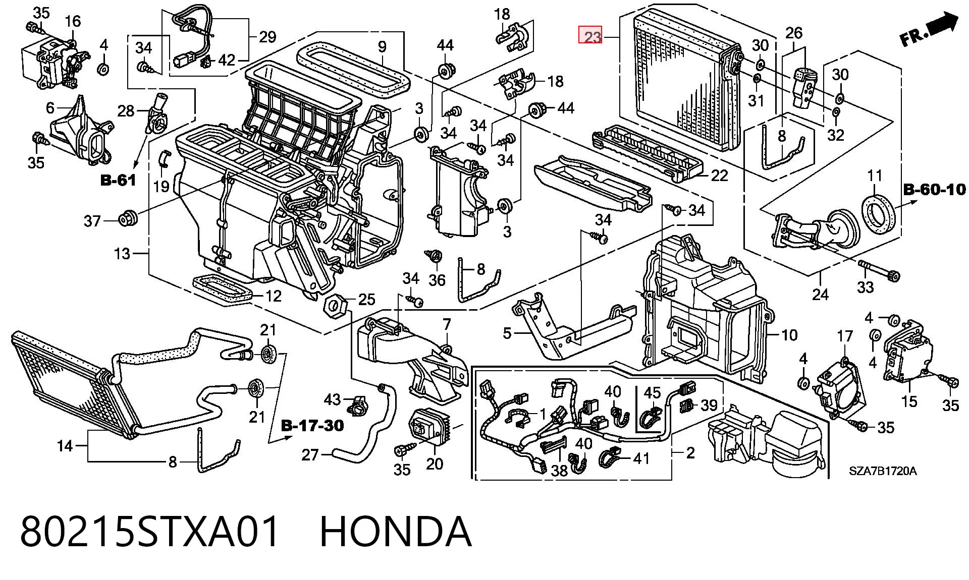 80215STXA01 Honda Охолоджувач повітря