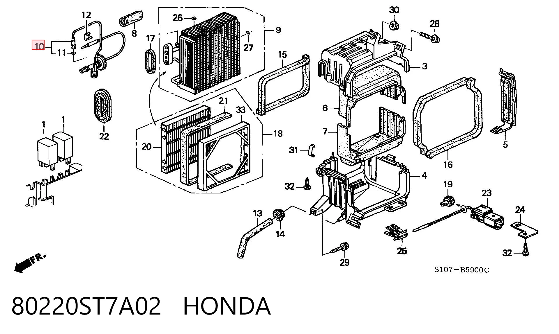 80220ST7A02 Honda Клапан TRV, кондиціонера