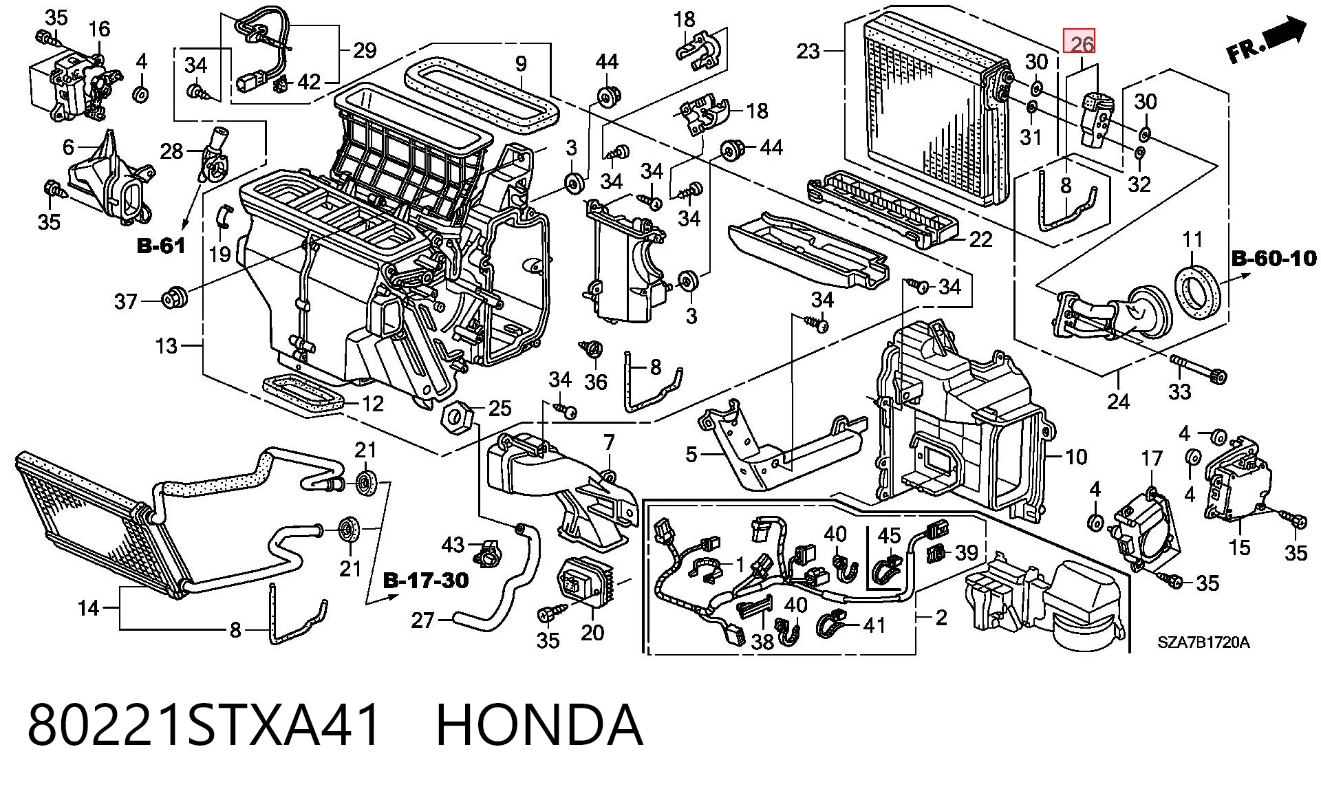 80221STXA41 Honda Клапан TRV, кондиціонера