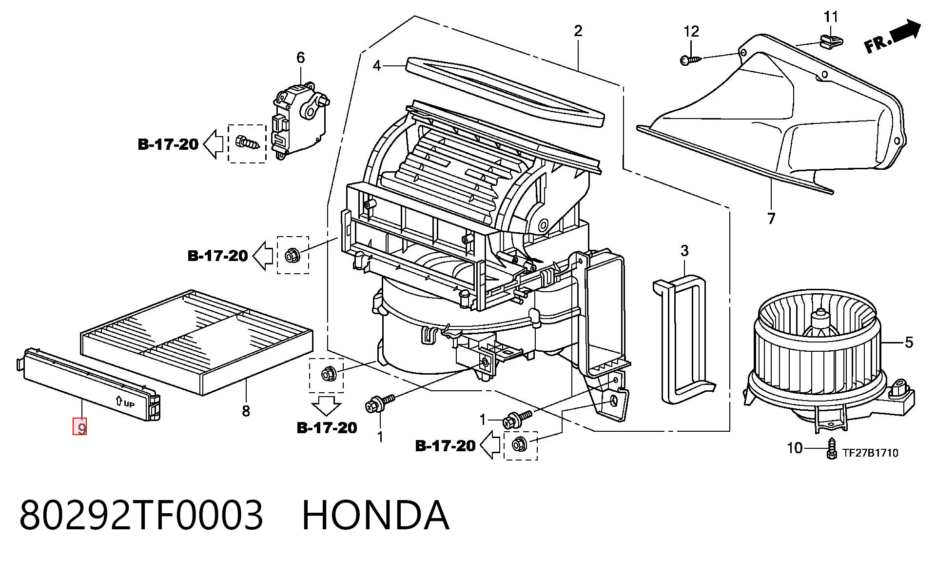 80292TF0003 Honda 
