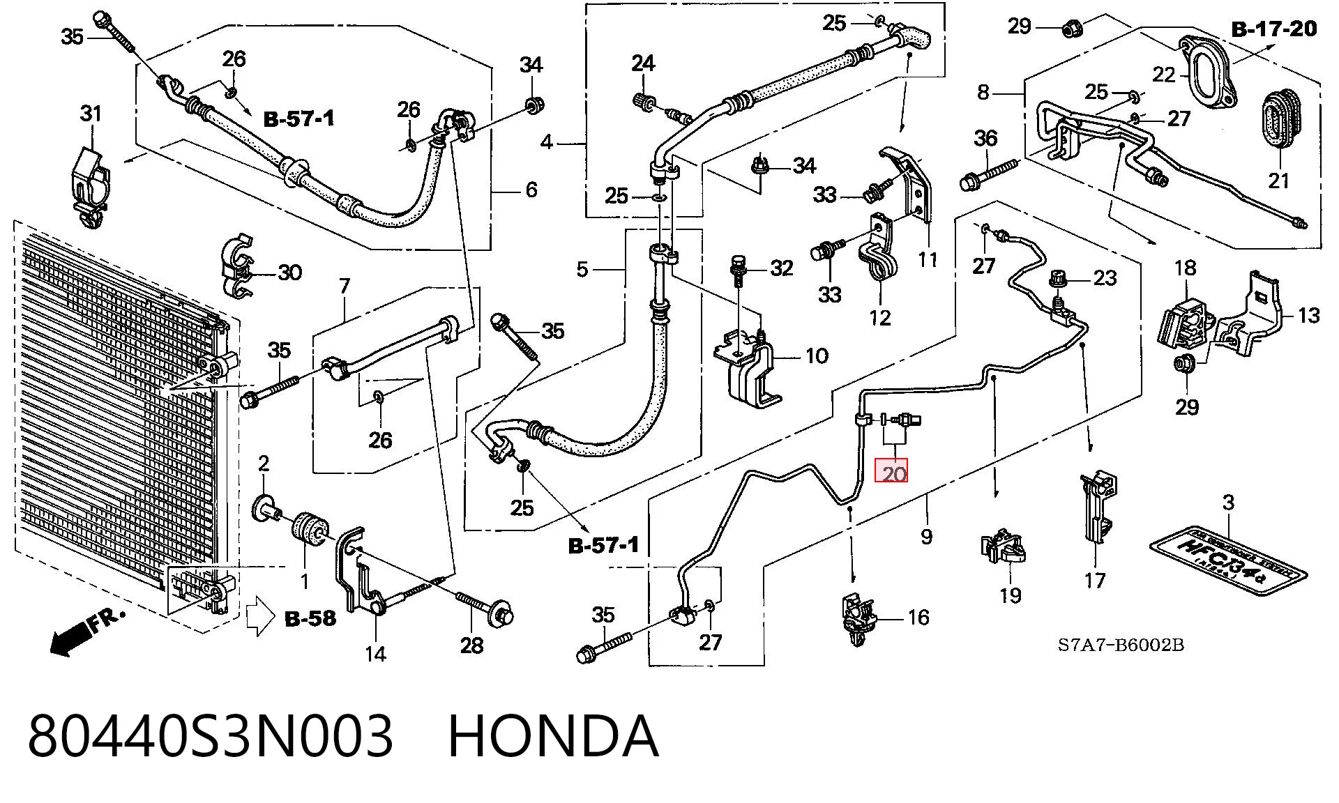 80440S3N003 Honda 