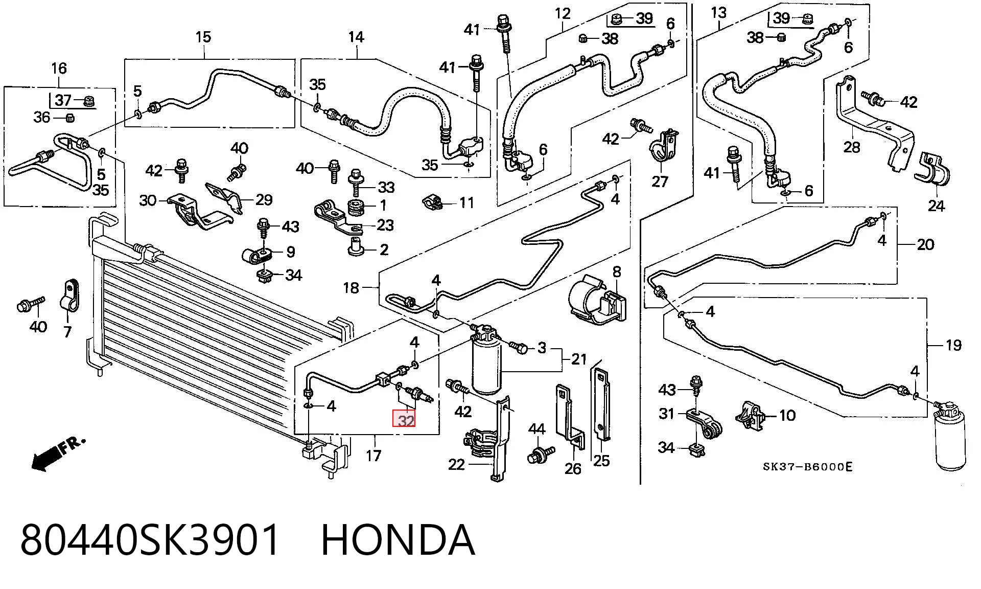 Купити Датчик тиску кондиціонера Honda Civic VI EJ9, EK3/4