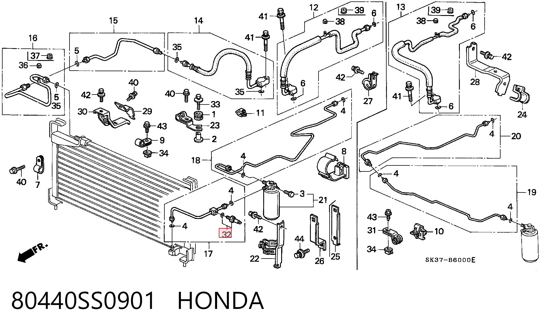 80440SS0901 Honda Датчик тиску