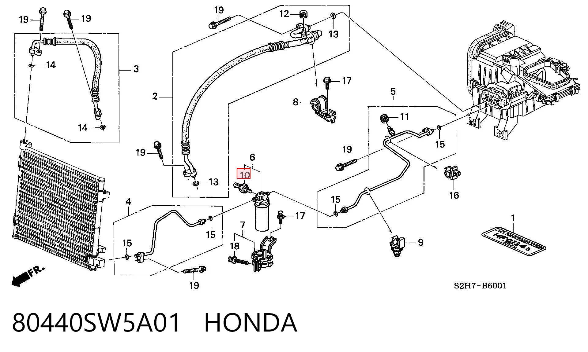 80440SW5A01 Honda 