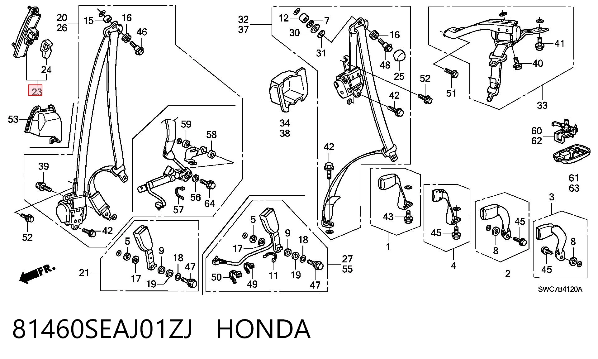 81460SEAJ01ZJ Honda 
