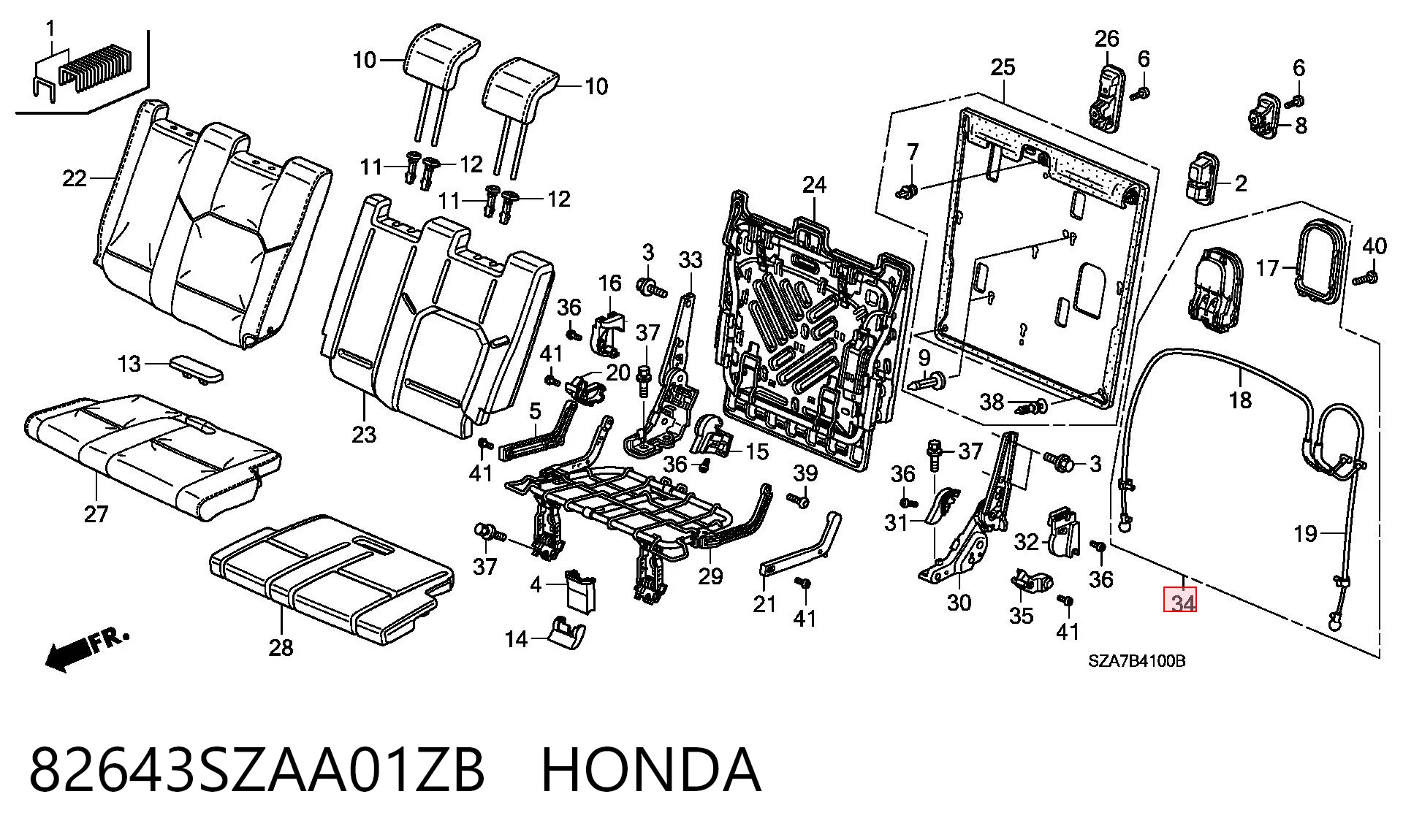 82643SZAA01ZB Honda 