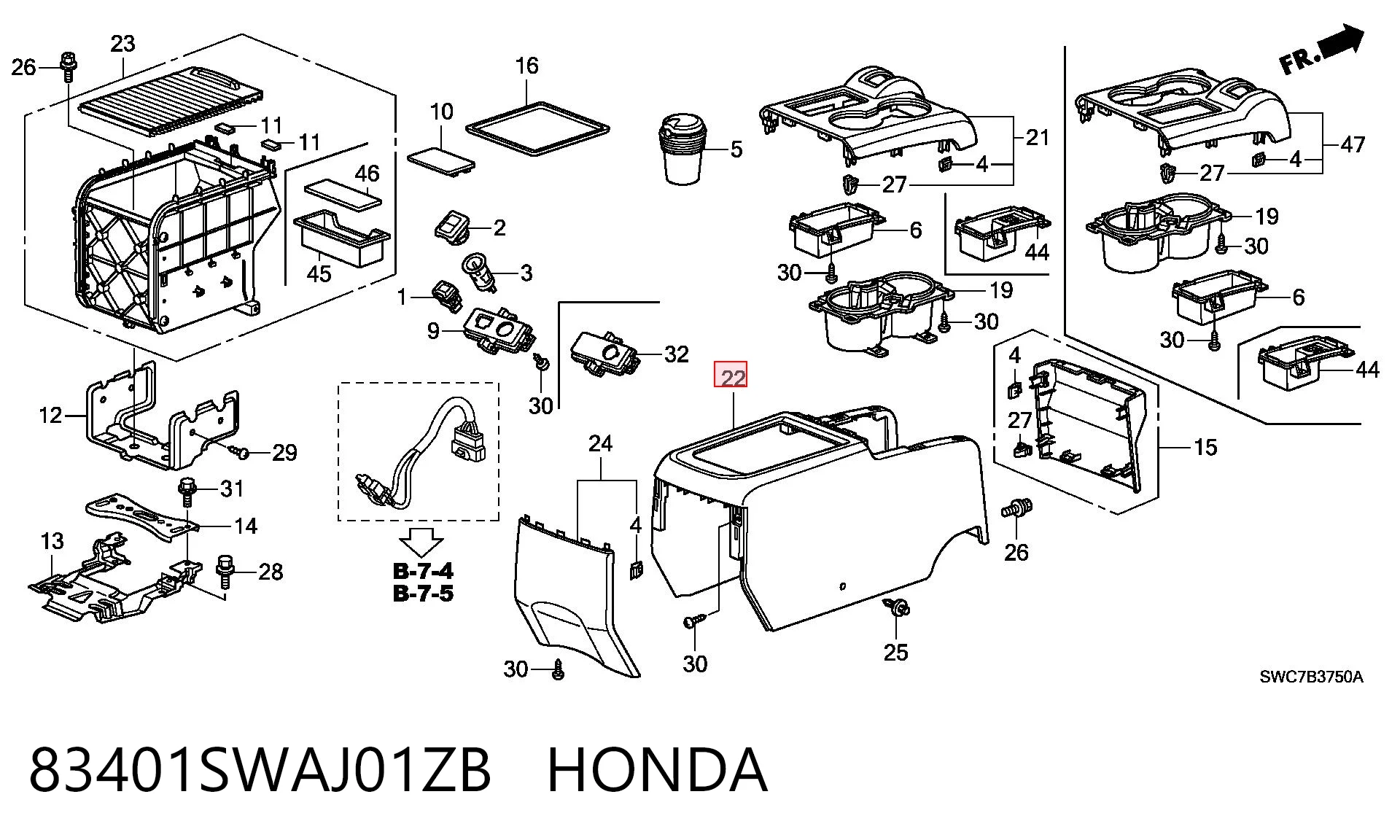 83401SWAJ01ZB Honda 