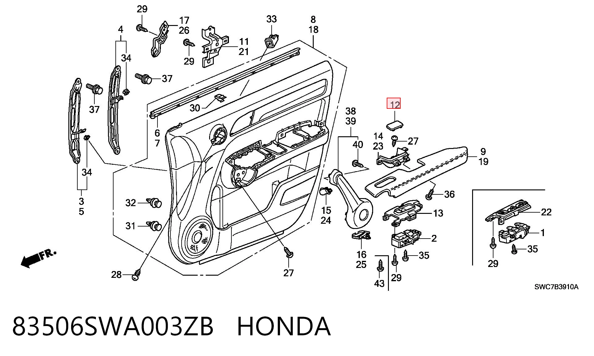83506SWA003ZB Honda 