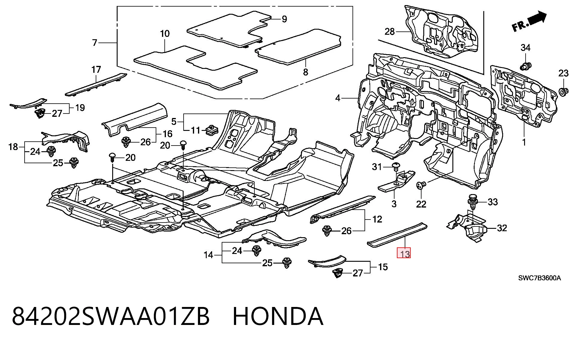 84202SWAA01ZB Honda 