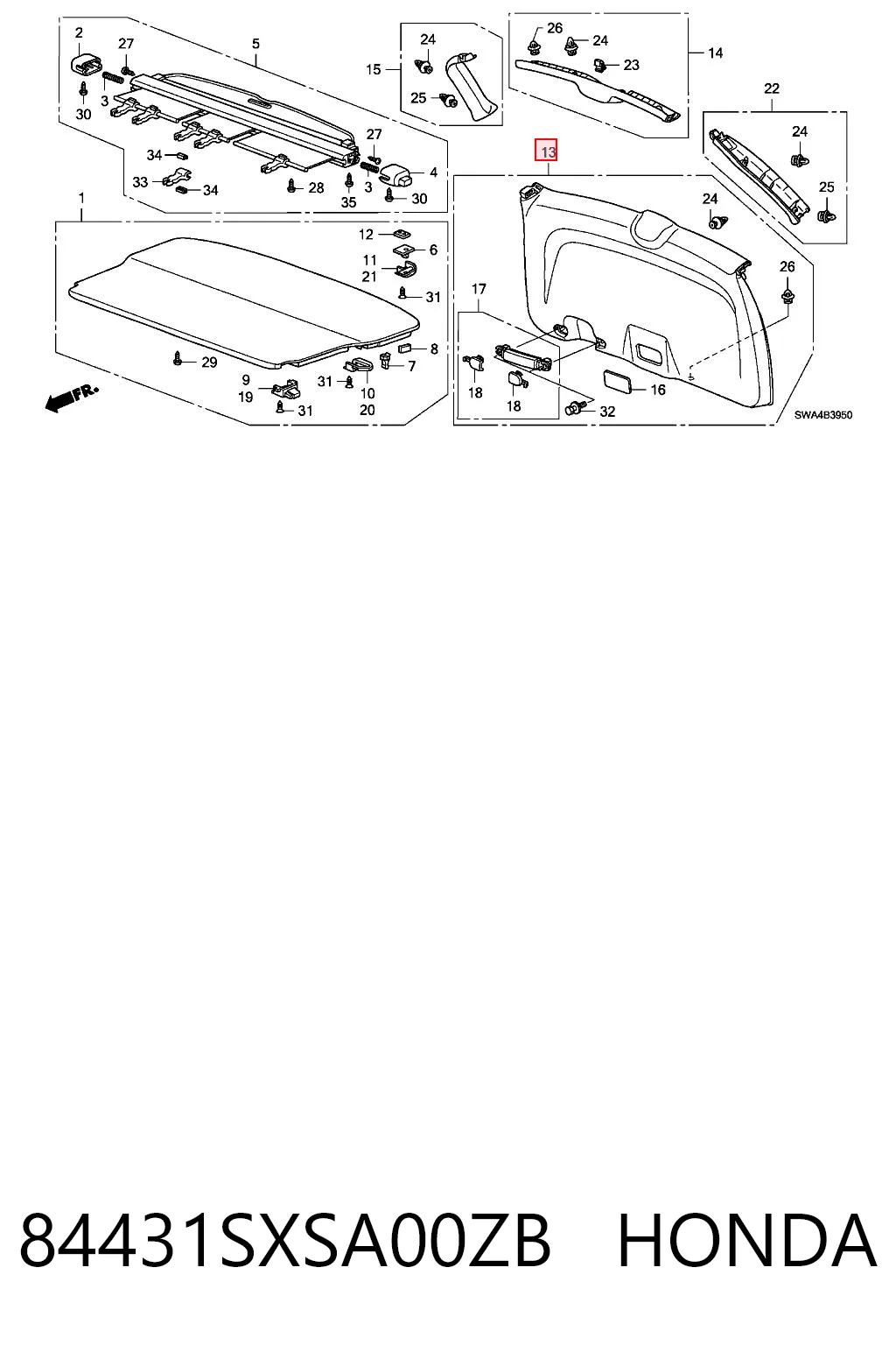 84431SXSA00ZB Honda 