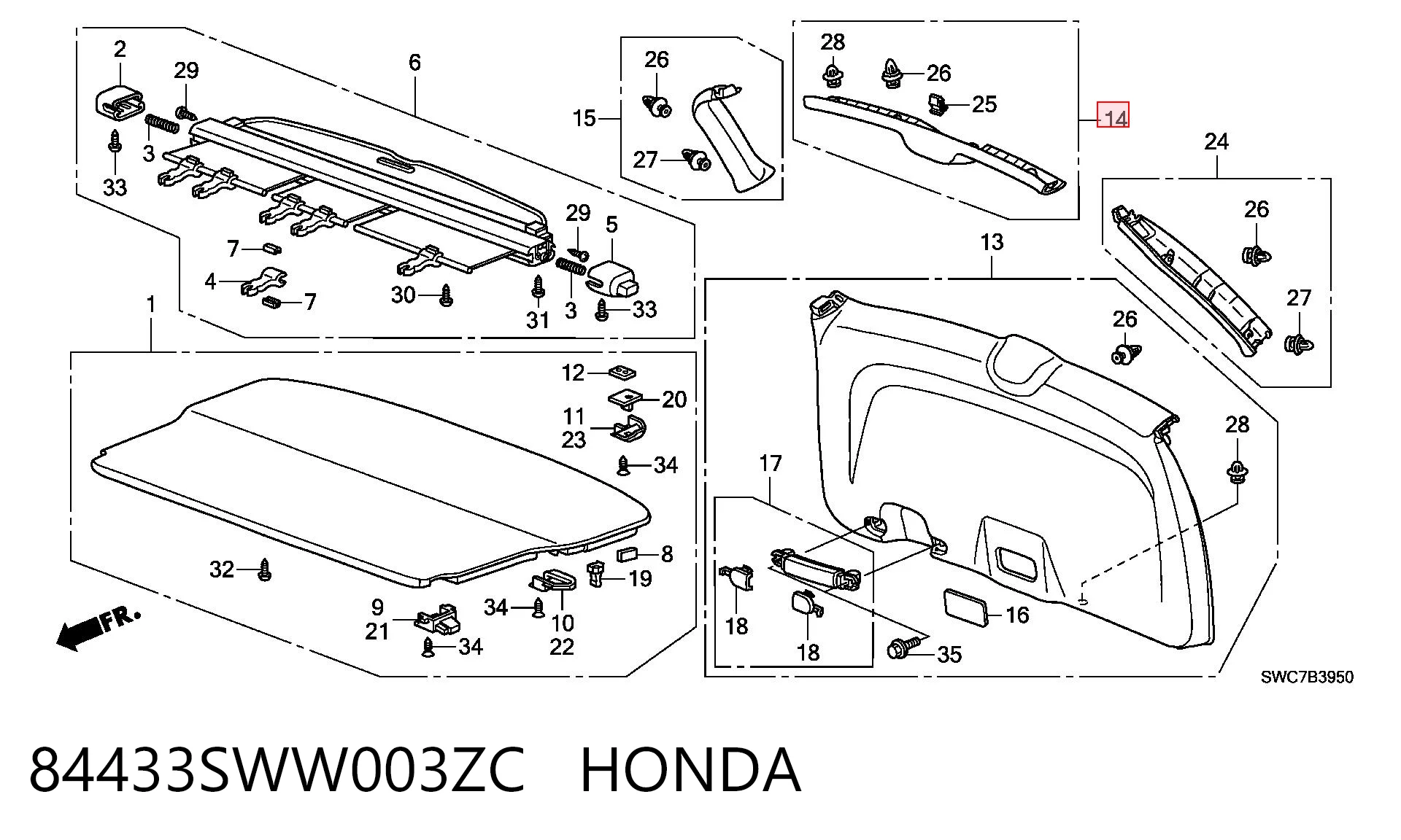 84433SWW003ZC Honda 