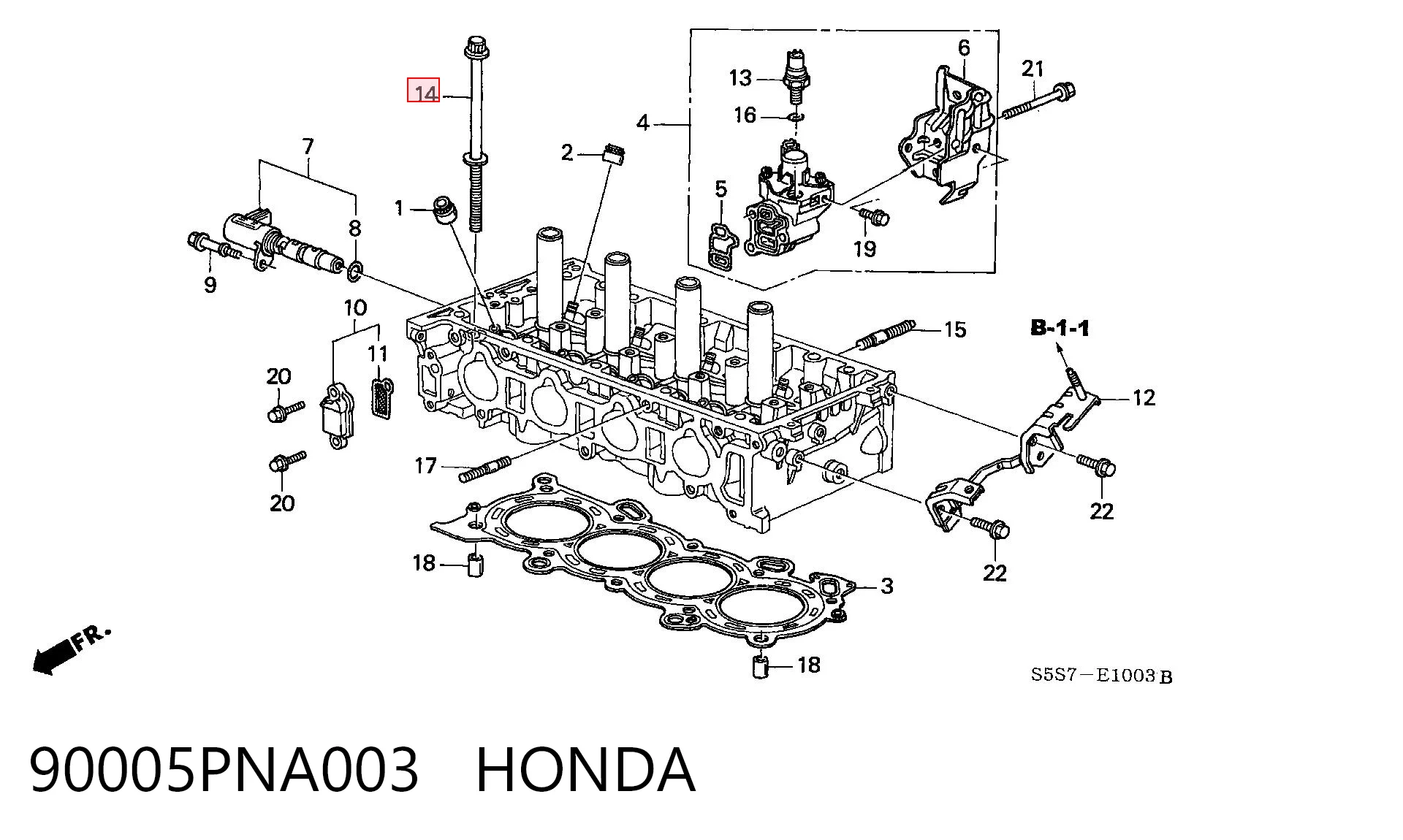 90005PNA003 Honda Болт кріплення головки блоку циліндрів